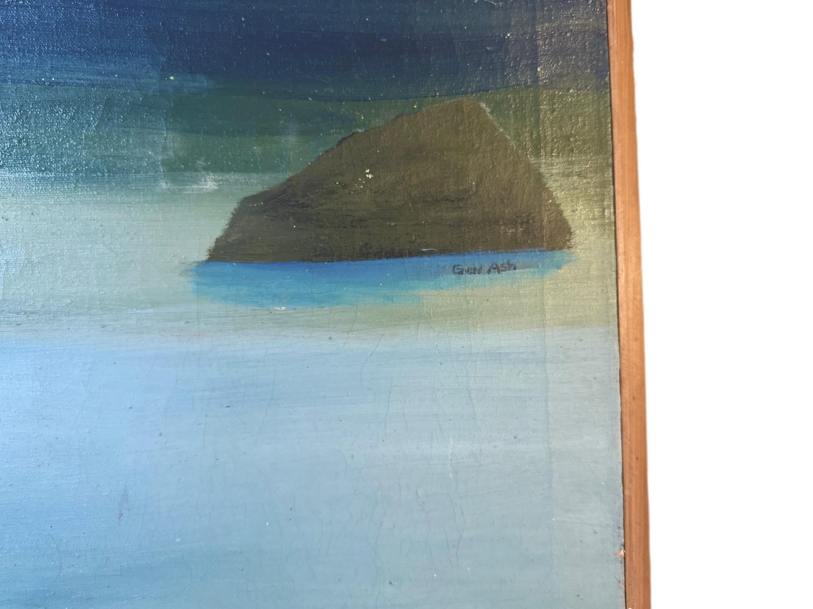 1960s Genevieve "Gen" Ash "Requiem" Modernist Landscape Oil Painting - 2