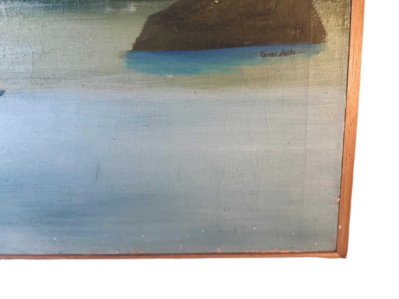 1960s Genevieve "Gen" Ash "Requiem" Modernist Landscape Oil Painting - 6