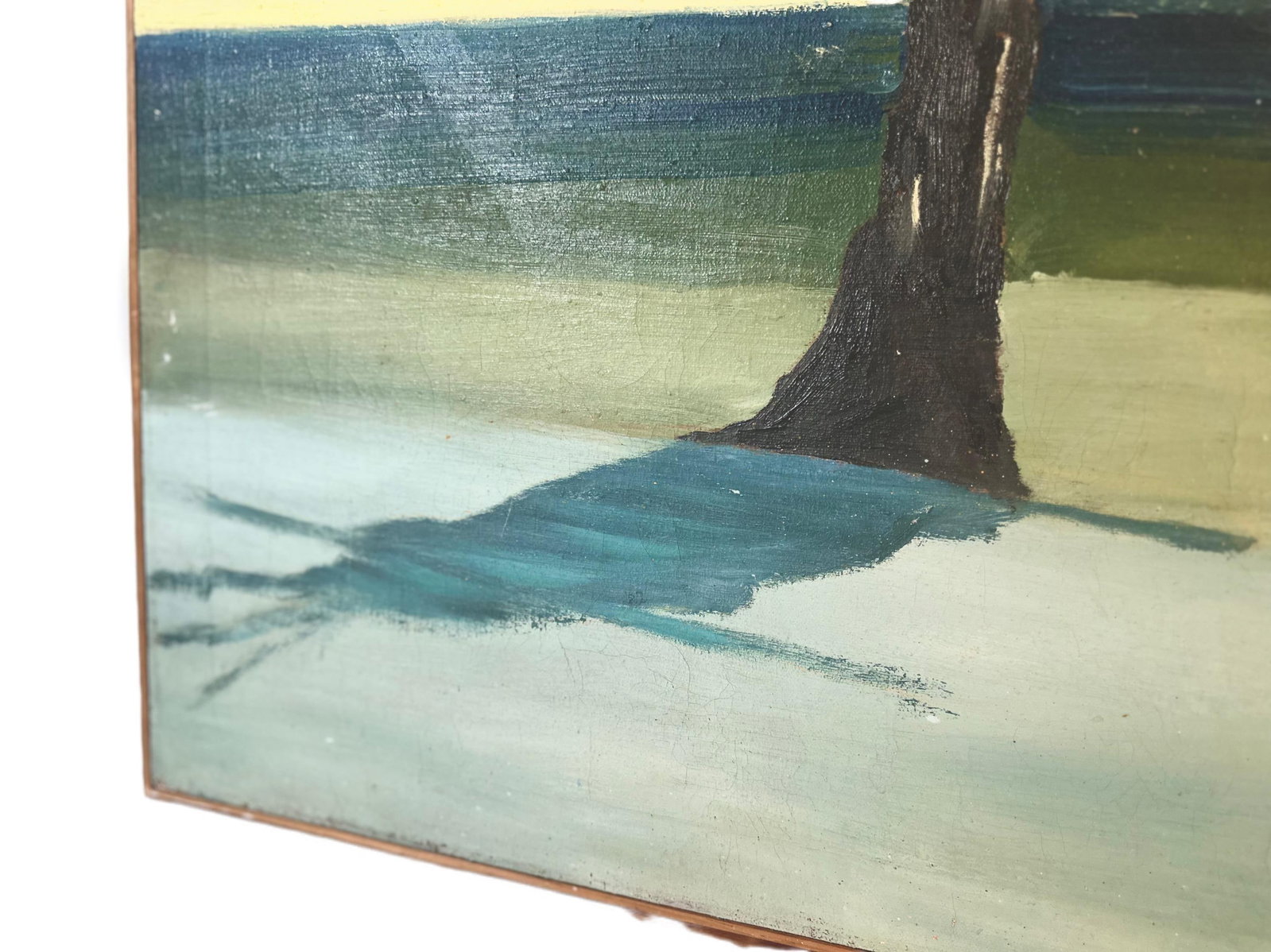 1960s Genevieve "Gen" Ash "Requiem" Modernist Landscape Oil Painting - 8