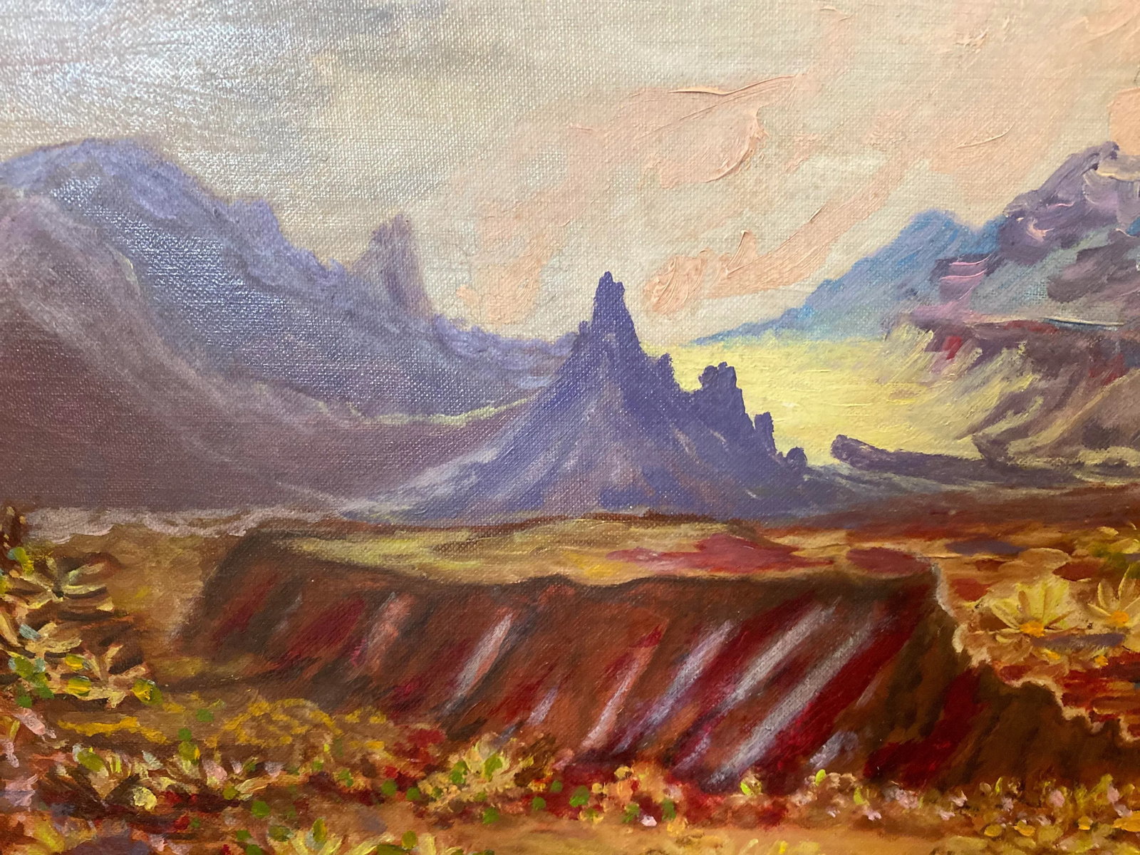 Mid 20th Century California Landscape Oil Painting by Edith Helen Boyd Nihart, Framed - 10