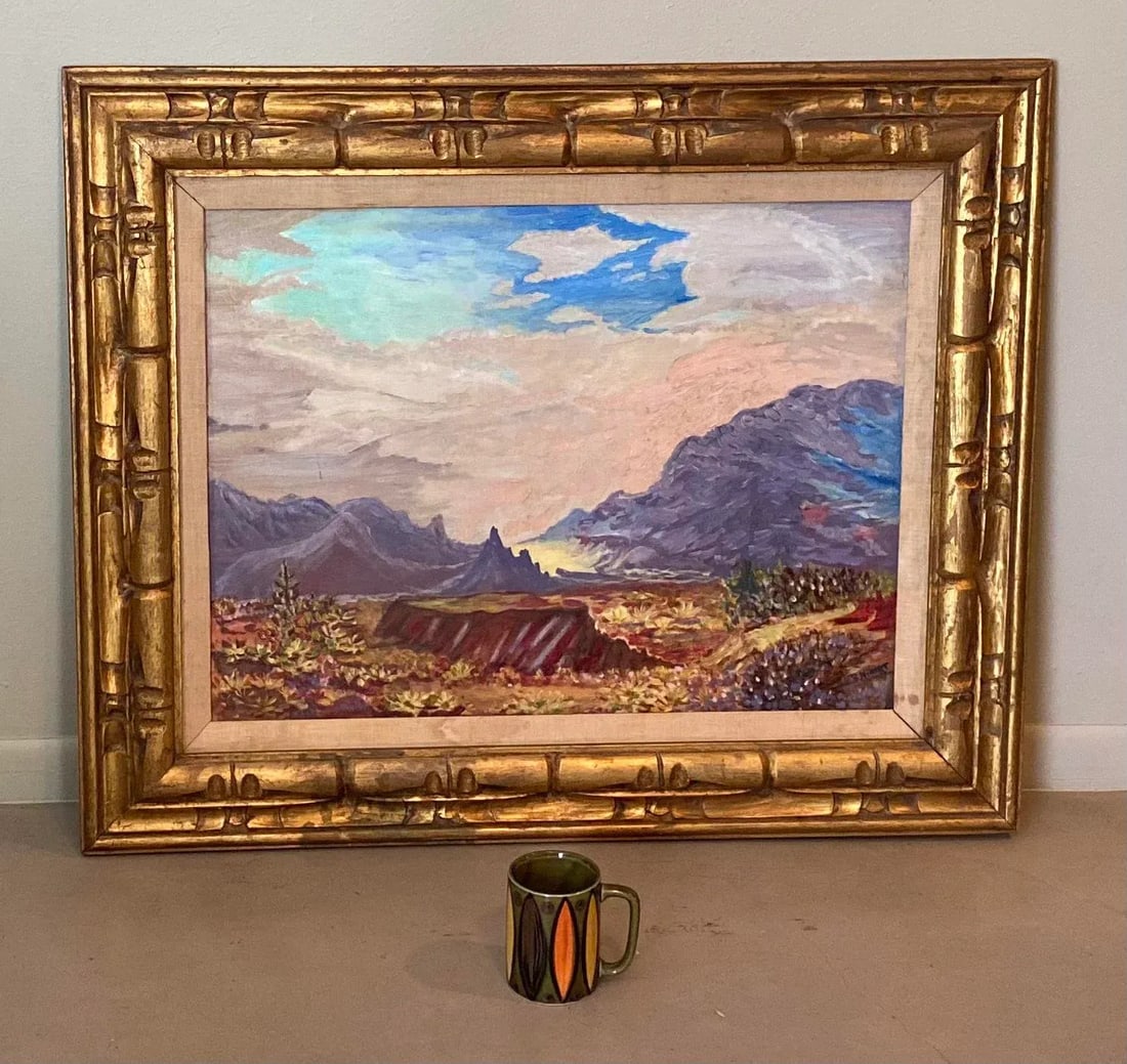 Mid 20th Century California Landscape Oil Painting by Edith Helen Boyd Nihart, Framed - 11