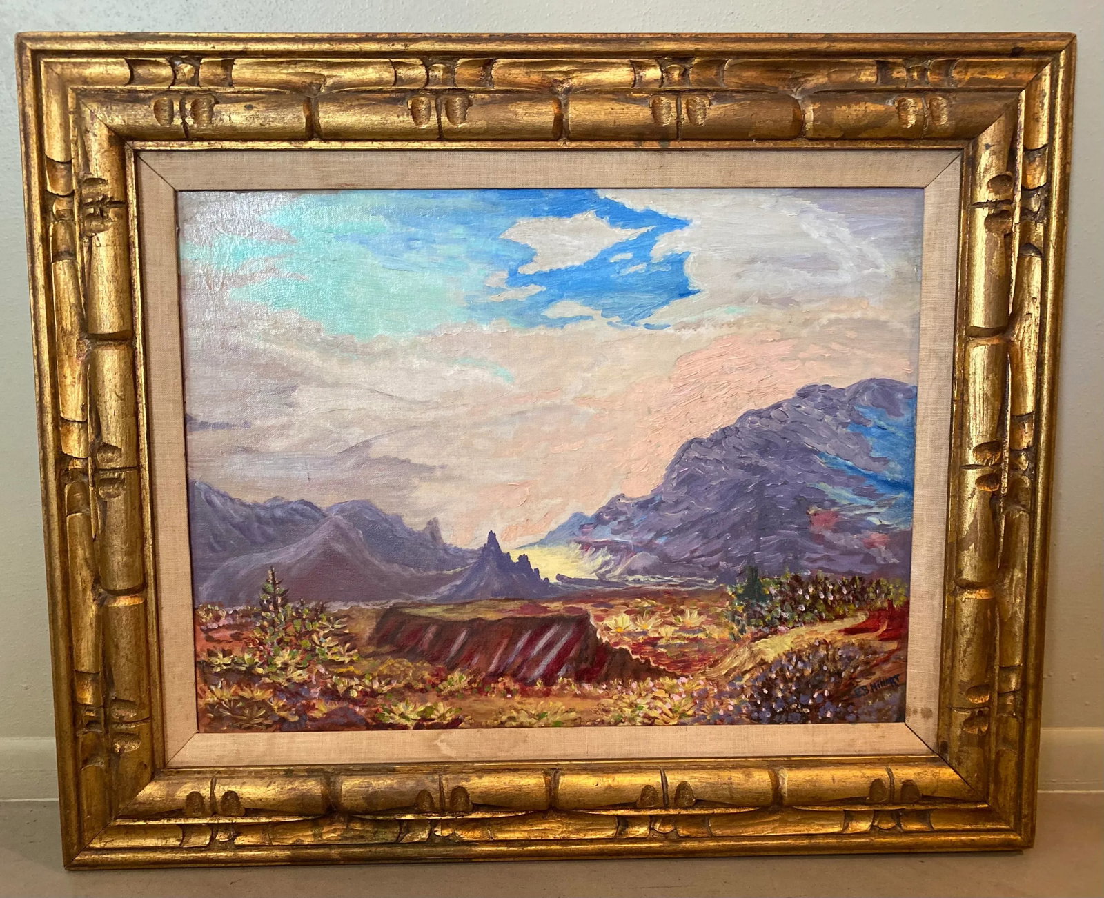 Mid 20th Century California Landscape Oil Painting by Edith Helen Boyd Nihart, Framed - 13