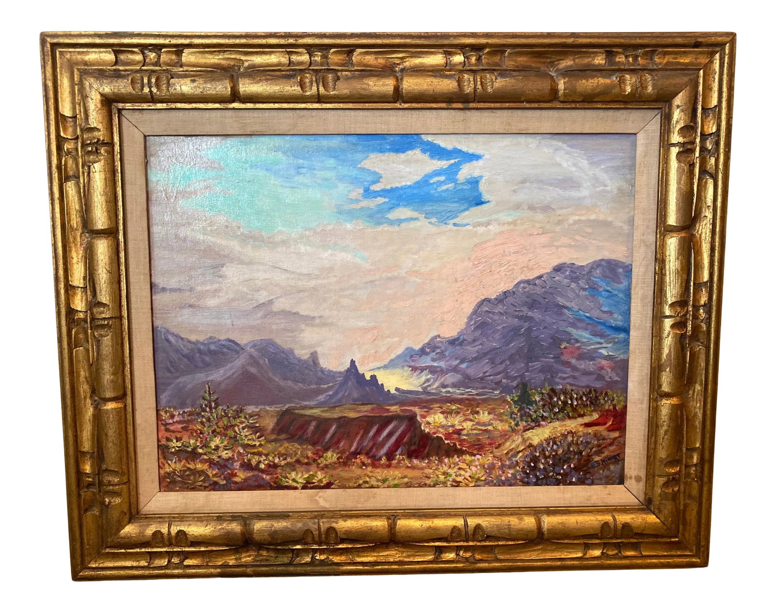 Mid 20th Century California Landscape Oil Painting by Edith Helen Boyd Nihart, Framed (1 of 13)