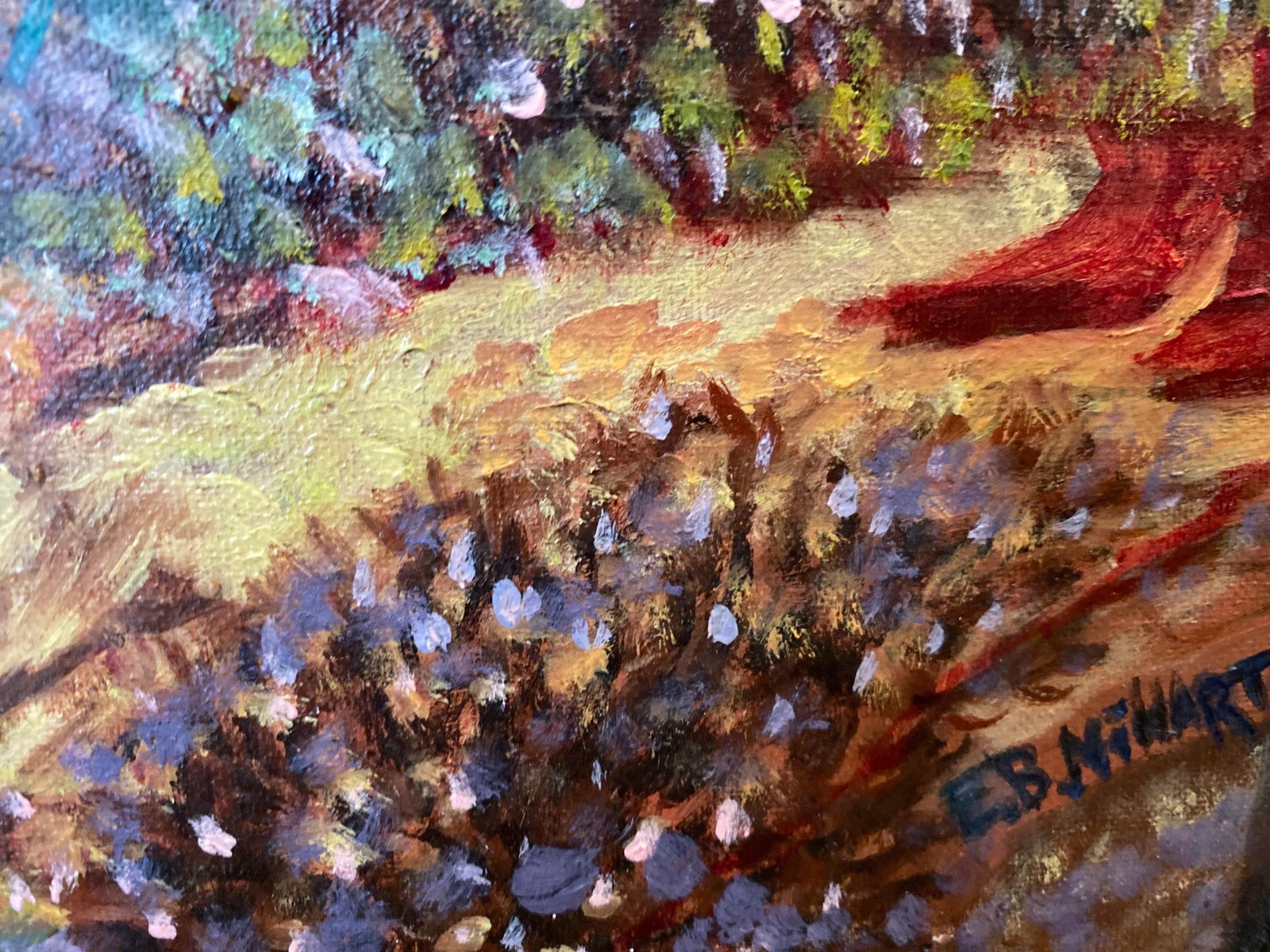 Mid 20th Century California Landscape Oil Painting by Edith Helen Boyd Nihart, Framed - 4