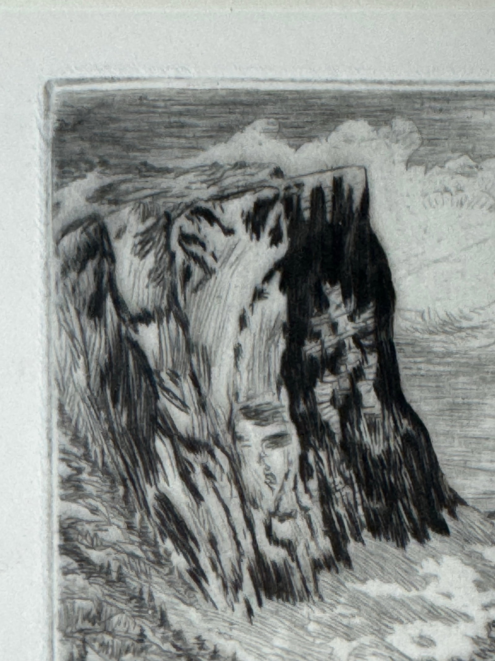 1920s Lyman Byxbe "Dream Lake" Original Etching, Rocky Mountain Landscape - 3