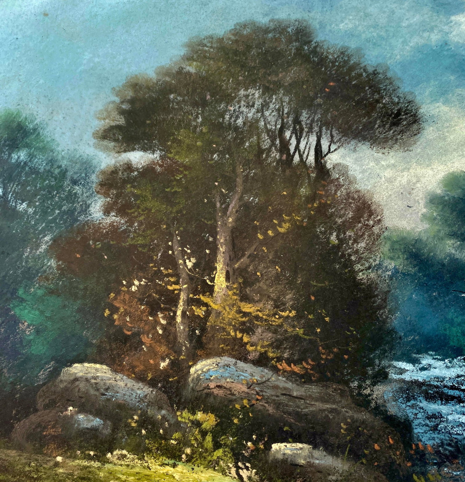 Antique Hudson River School Style Pastoral Landscape Painting - 5