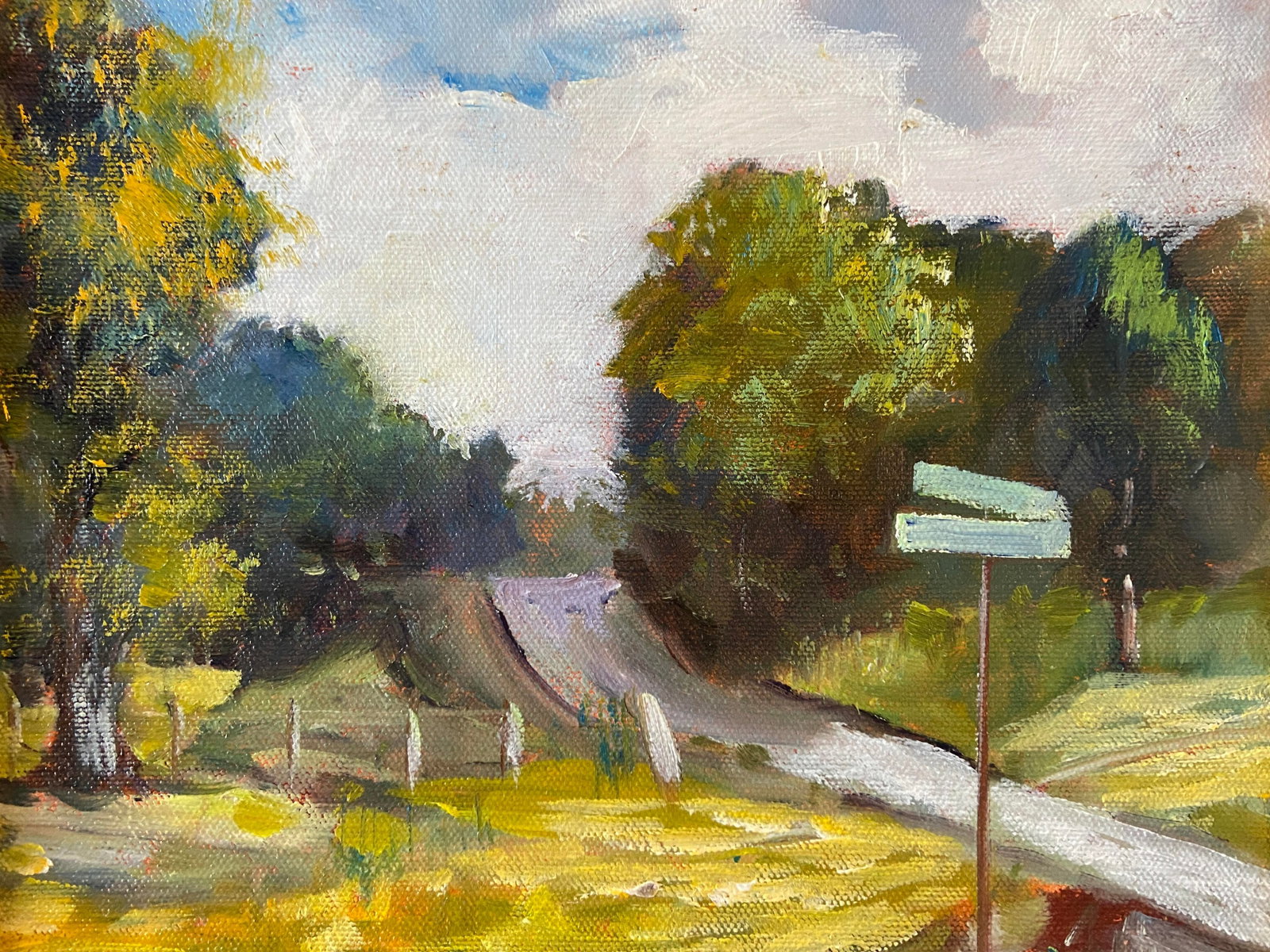 Plein Air Original Oil Painting Franklin County Missouri by Marina Movshina - 3
