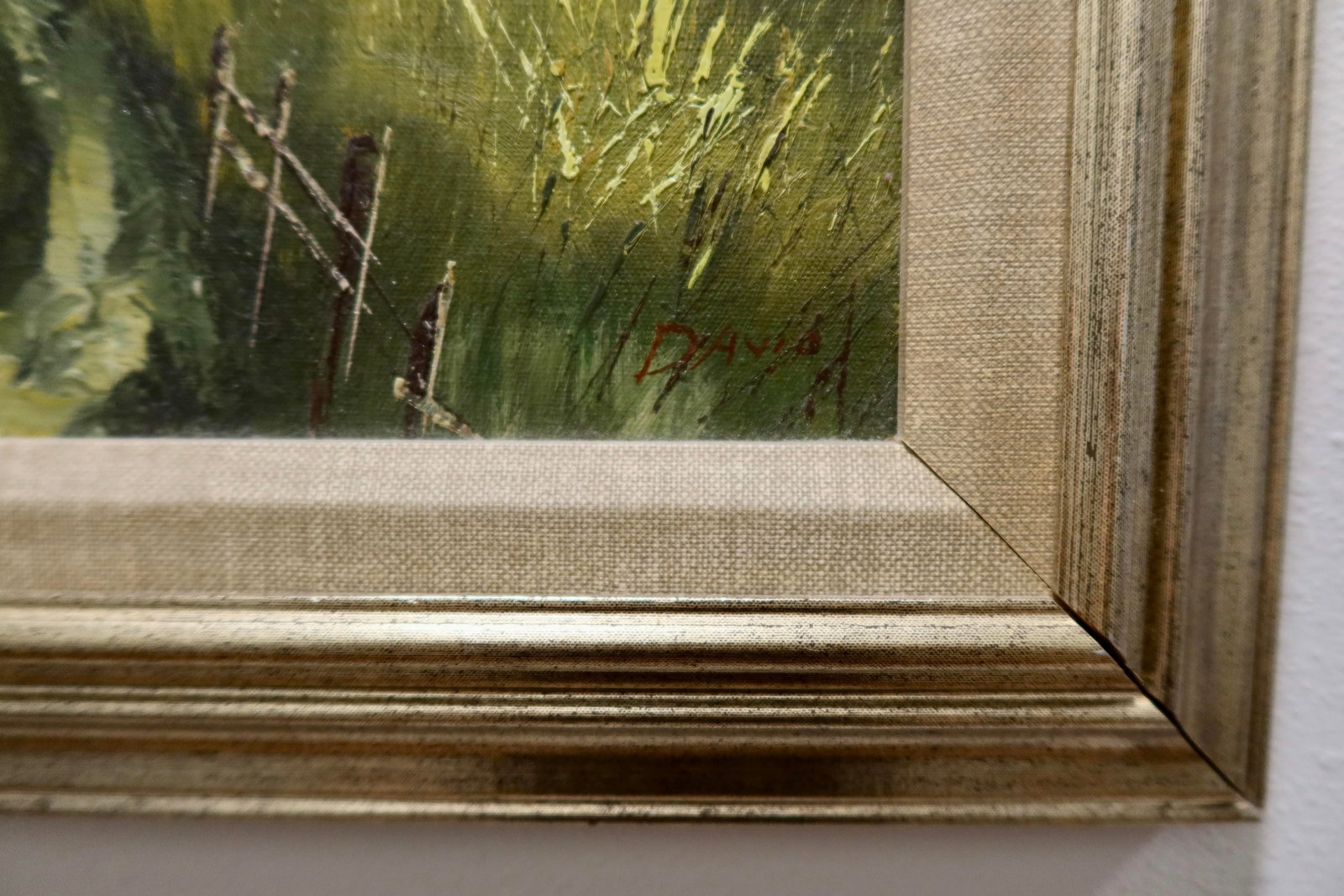Vintage Original Barn Landscape Oil Painting, Signed and Framed - 3