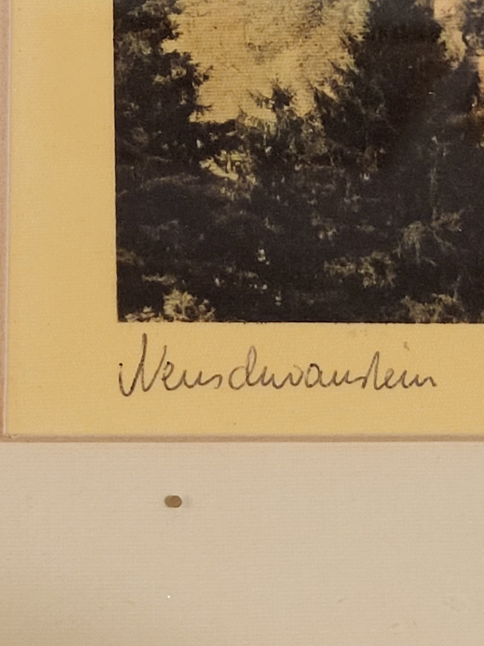 Late 19th Century Ernst Geissendorfer Neuschwanstein Castle Frame Original Signed Framed - 6