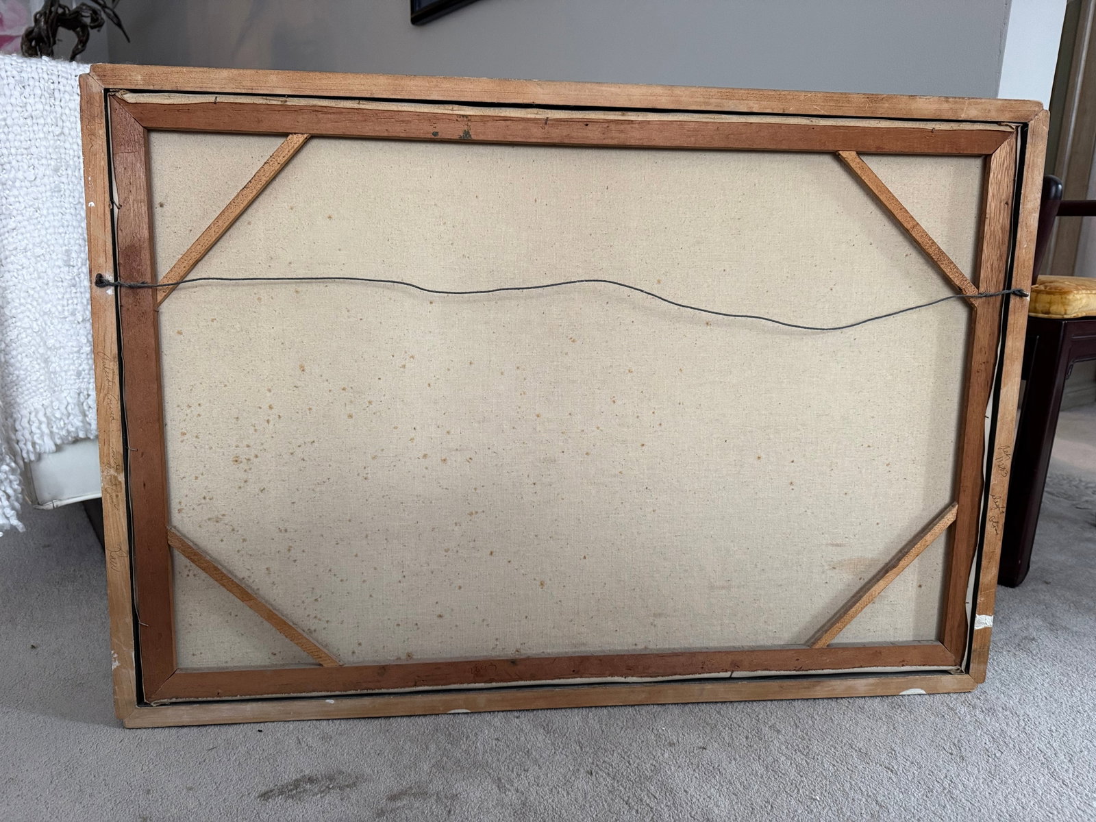 Mid Century Chinese Export Acrylic Expressionism - Signed - 2