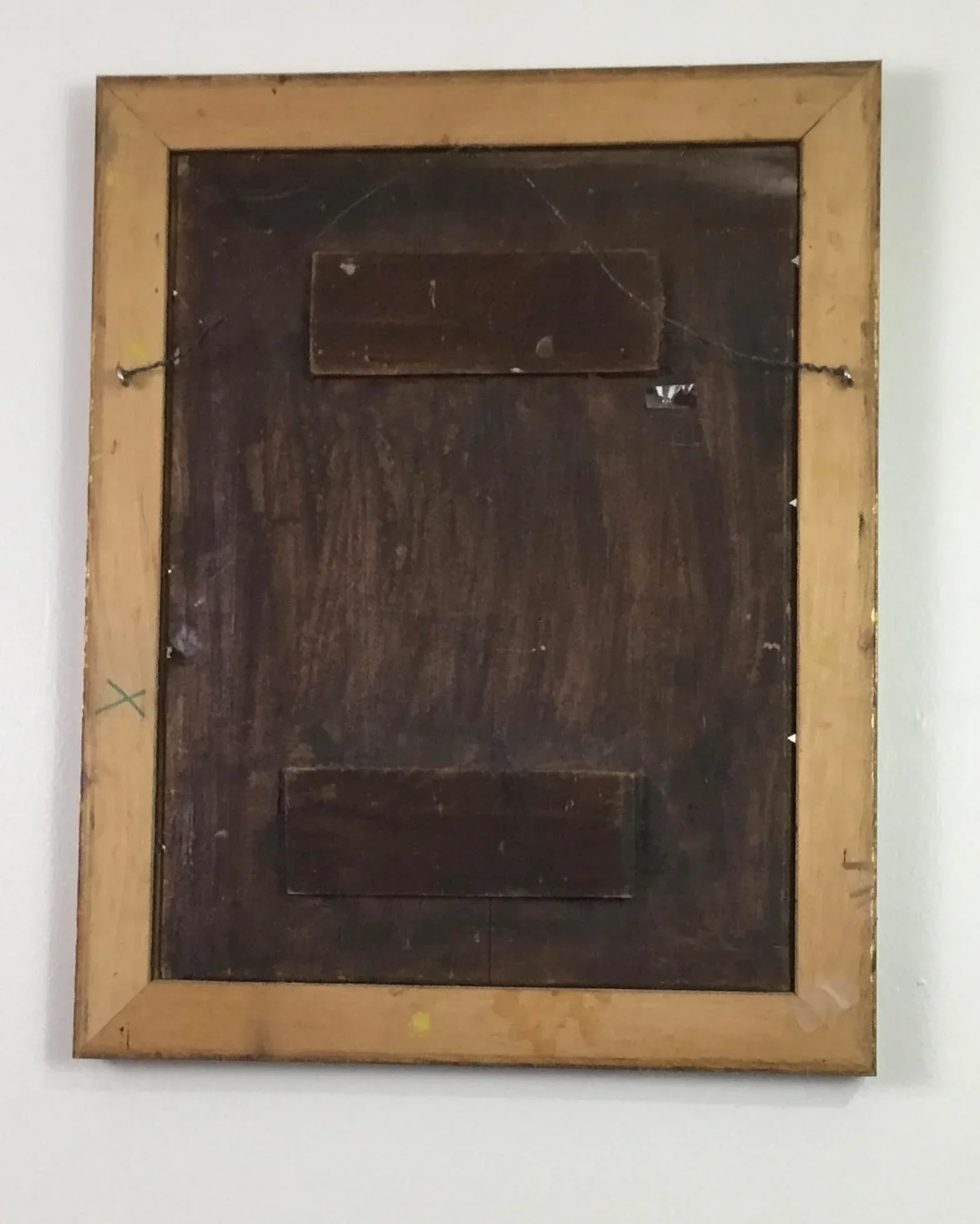 1940s Folk Art Style Figurative Oil Painting, Framed - 4