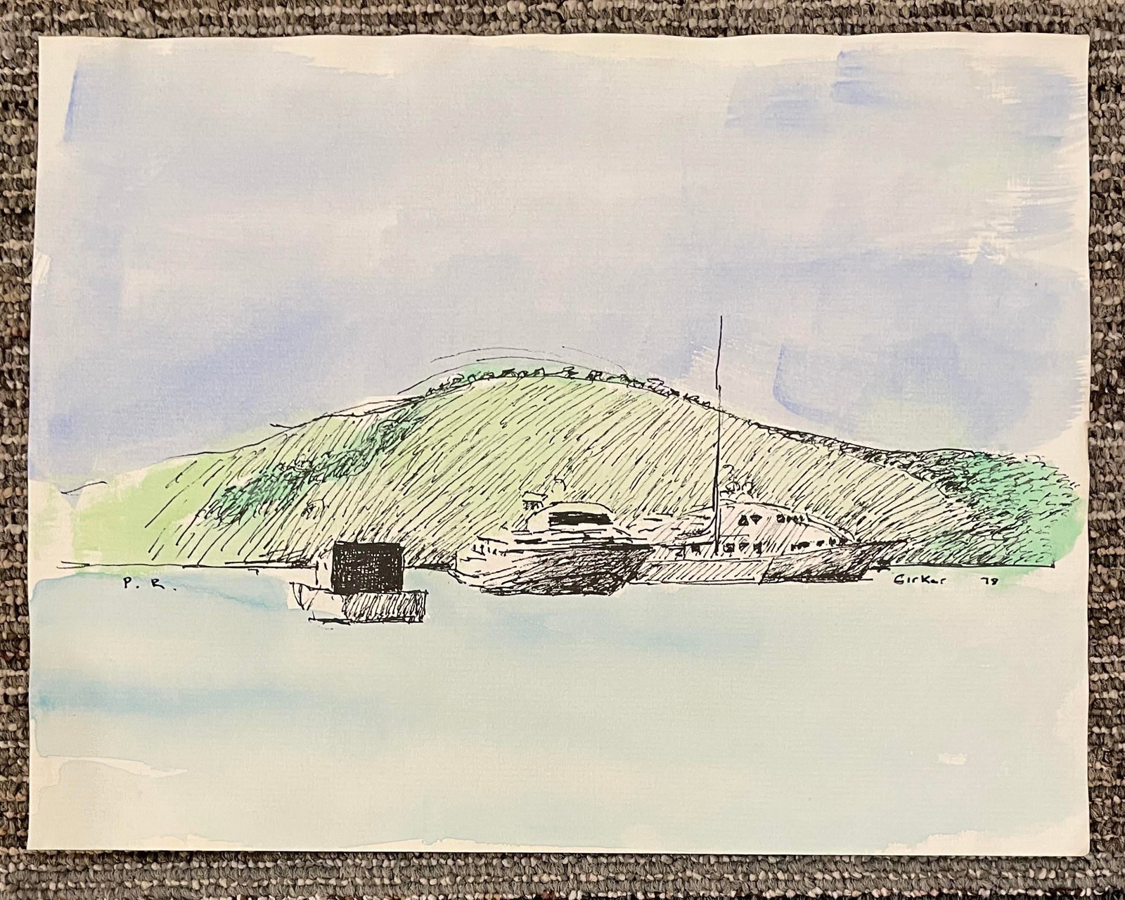 1978 Puerto Rico Harbor Painting by Hayward Cirker - 4