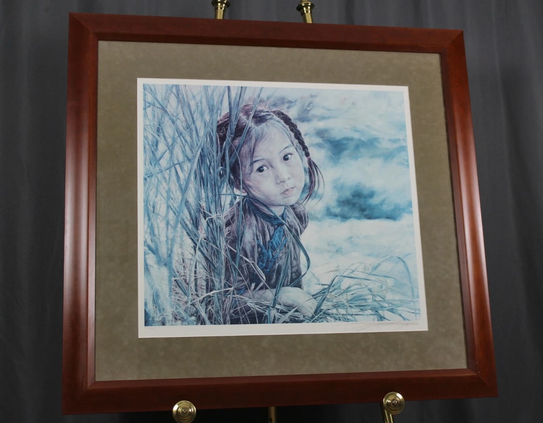 1990s Wai Ming "Lovely Bright Eyes" Signed & Numbered Lithograph Print W Coa - 3