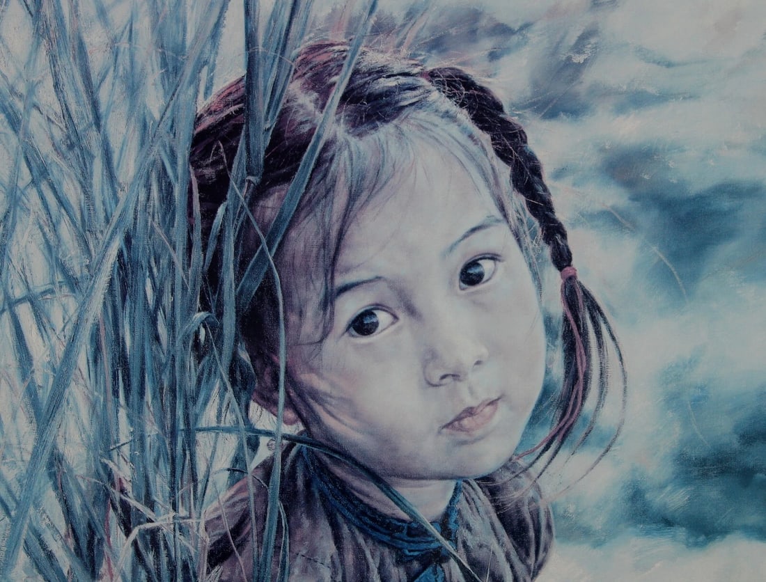 1990s Wai Ming "Lovely Bright Eyes" Signed & Numbered Lithograph Print W Coa - 6