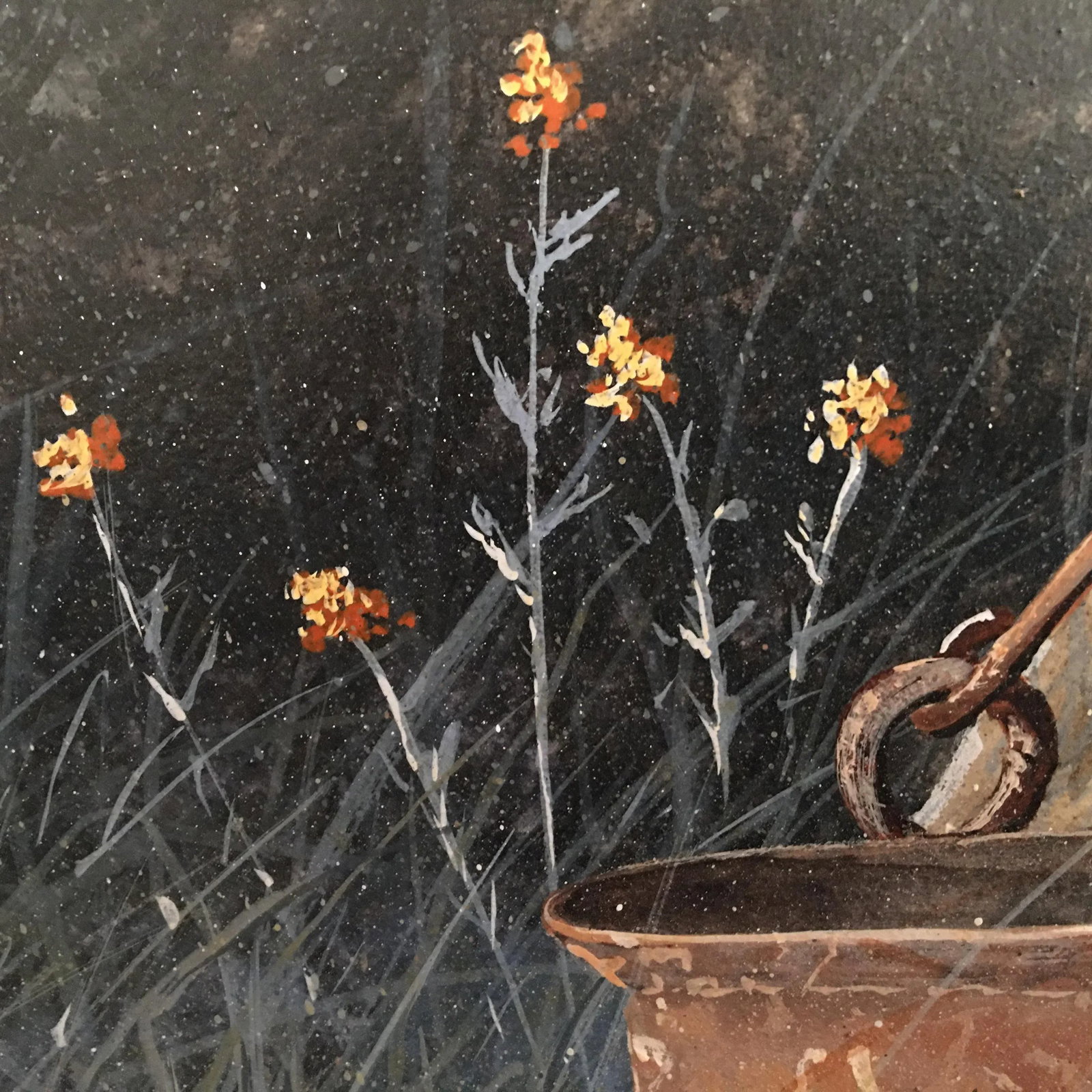 1960s Rustic Still Life Painting by Ray Swanson, Framed - 5