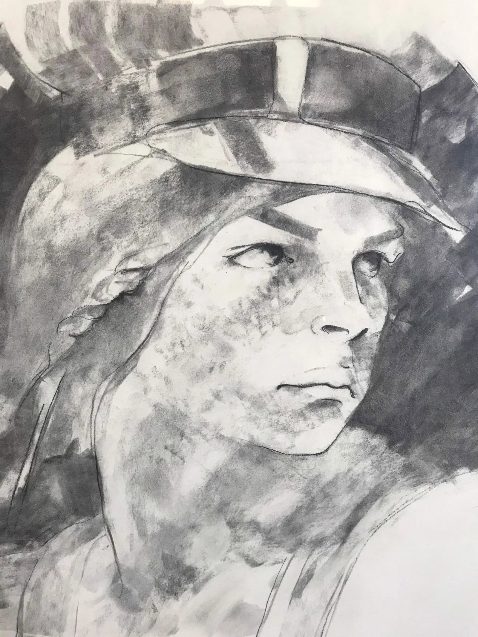 Late 20th Century "Young Man in Hat" "Young Man in Hat" - Portrait Drawing of a Boy by George Dureau - 4