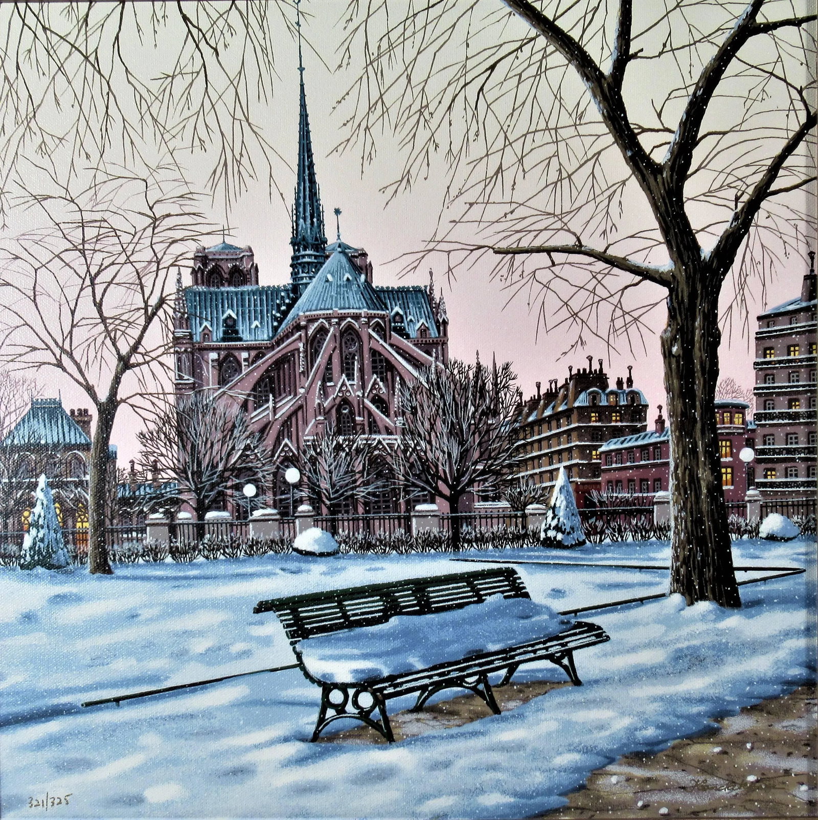 Liudmila Kondakova, Notre Dame de Paris in Winter - 2