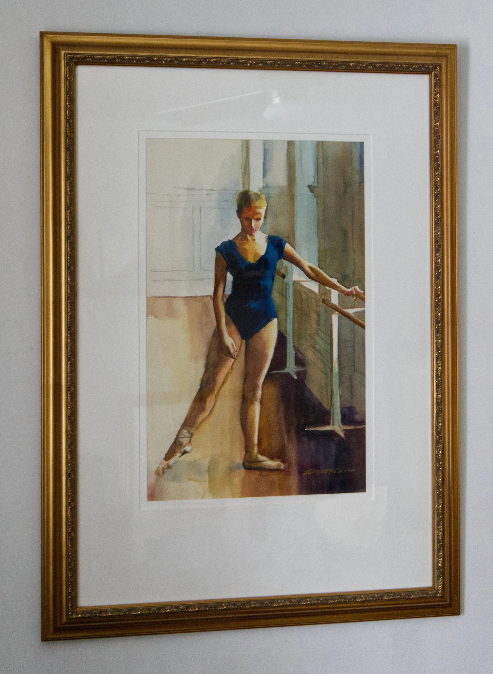 Late 20th Century Arne Westerman Watercolor Painting of a Ballerina, Framed - 2