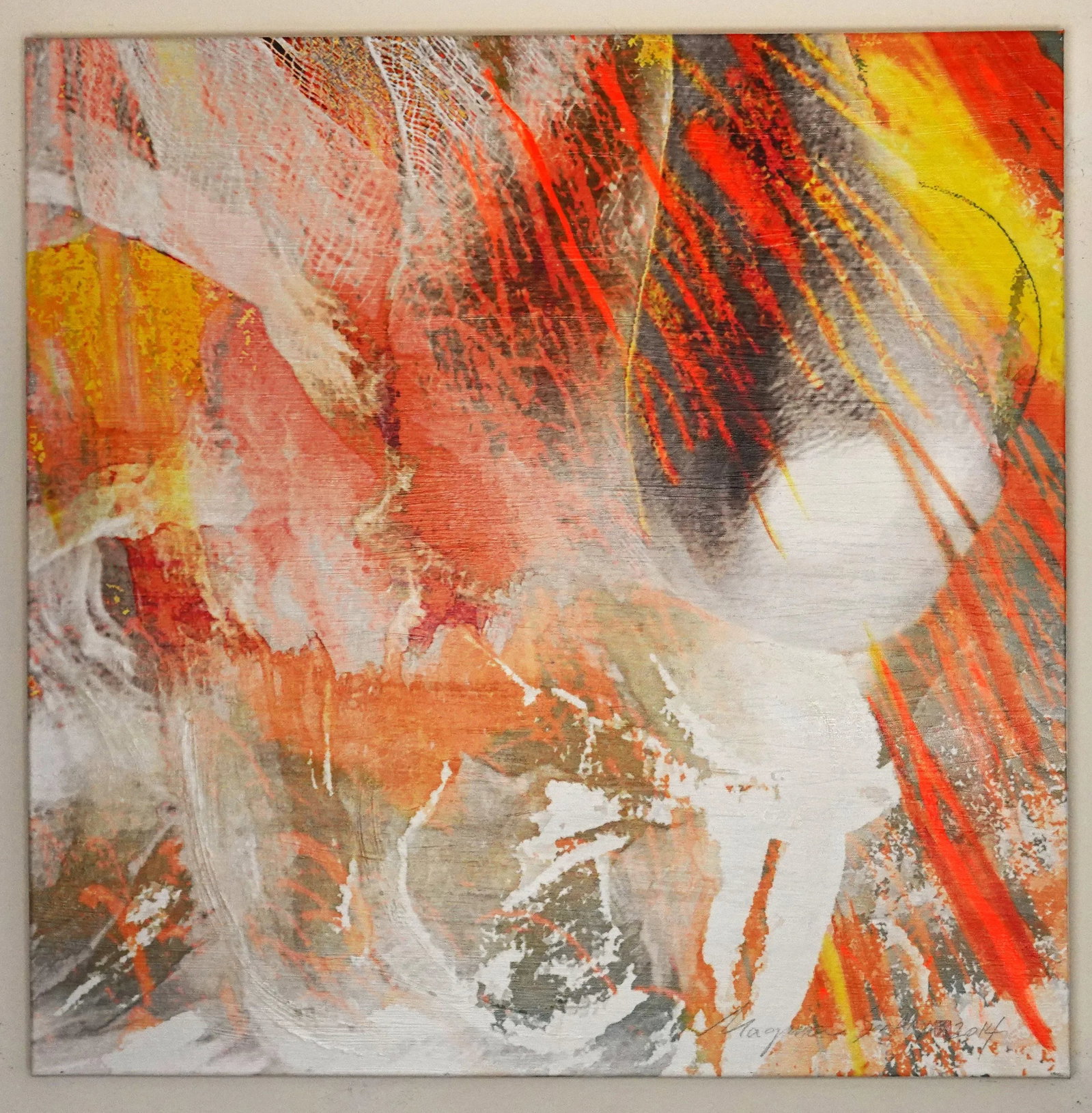 Magma Contemporary Abstract Portrait Painting on Canvas - Set of 4 - 5
