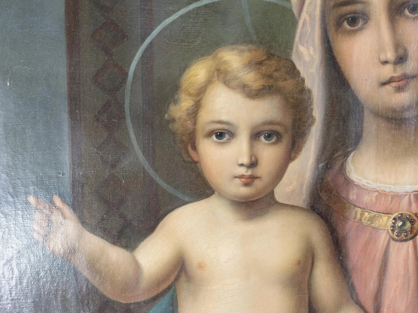 19th Century Italian Old Master Style Painting of the Madonna and the Child - 5