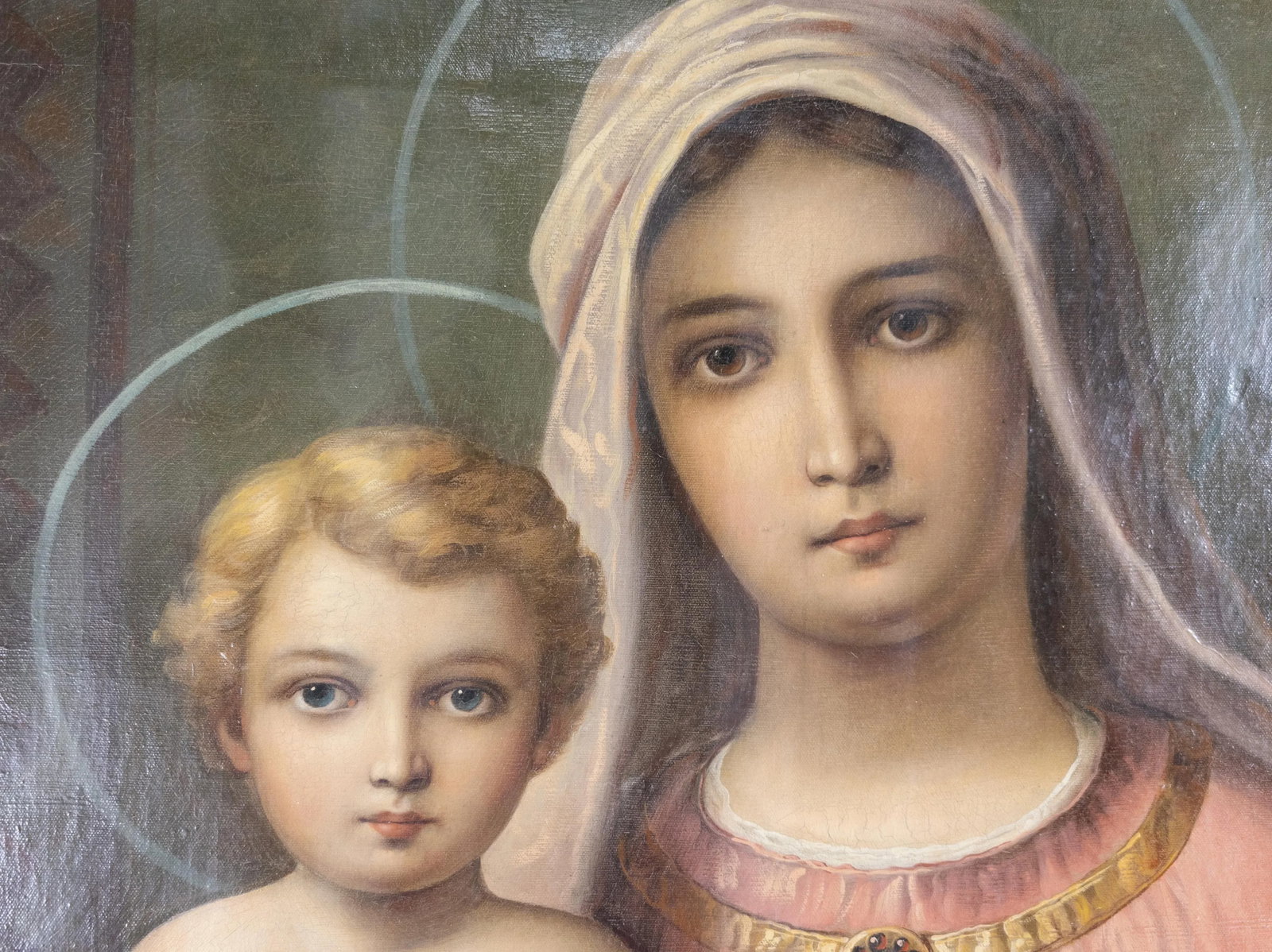 19th Century Italian Old Master Style Painting of the Madonna and the Child - 6