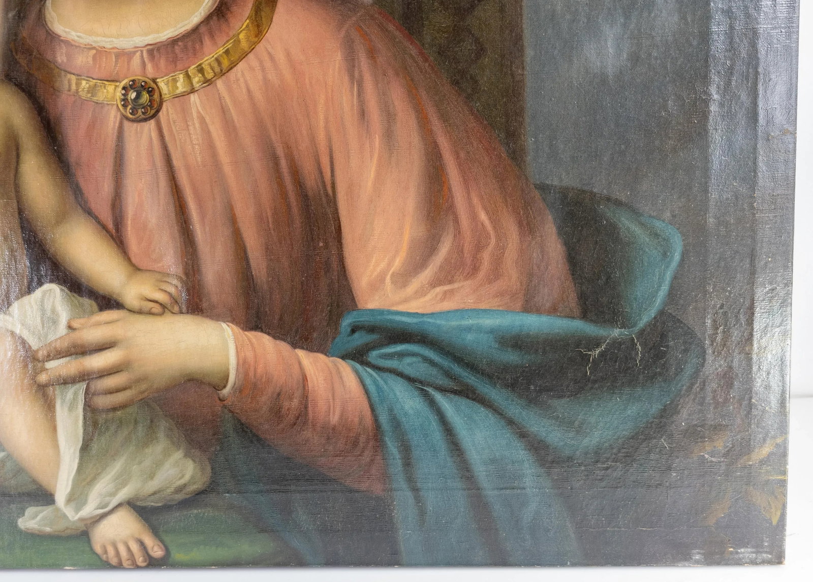 19th Century Italian Old Master Style Painting of the Madonna and the Child - 9