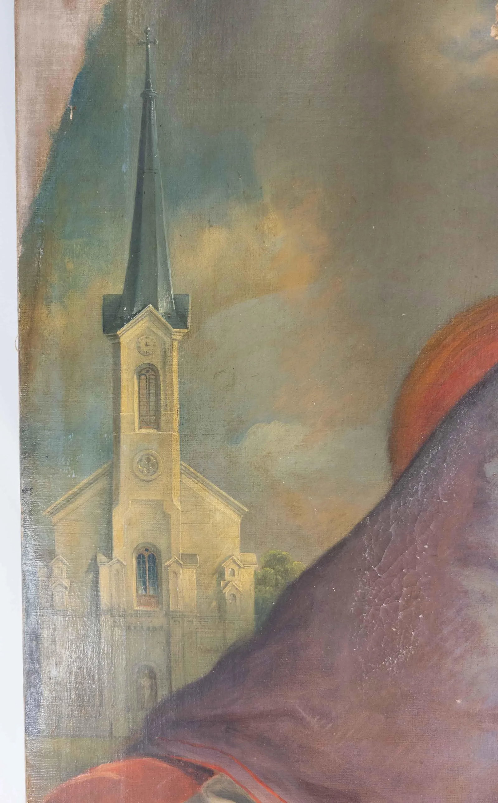 Large Religious Oil Painting on Canvas - 7