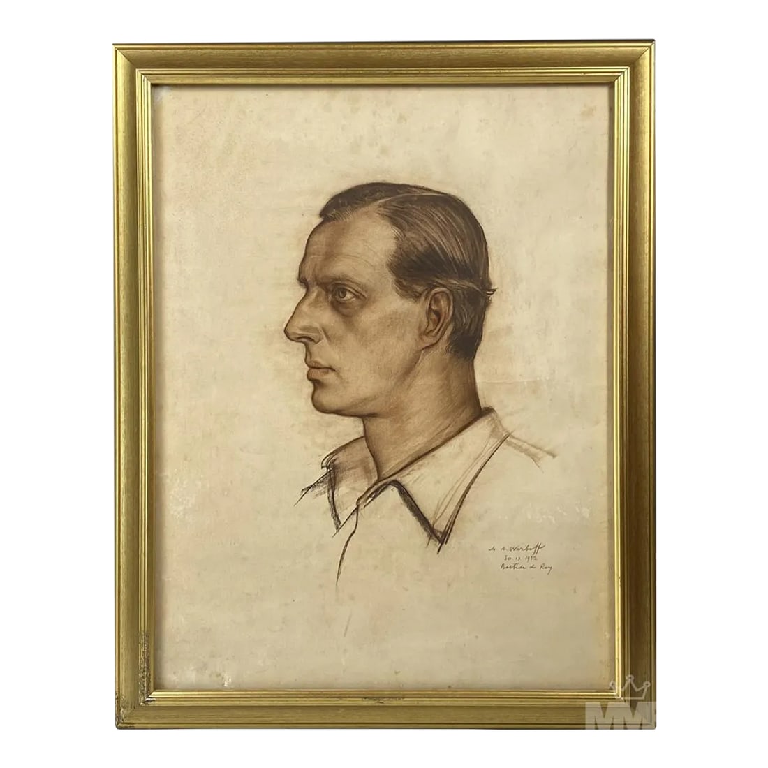 Pastel Portrait of Grand Duke Dmitrii Palovich Nephew of Tsar Nicholas II by Michael Werboff 1932 Ac: A great portrait of Russian grand duke Dmitri Palovich. Nephew to Tzar Nicholas II. Painted by prominent Ukrainian artist M.A. Werboff. November 11, 1932. In France at Bastide du Roy Condition: