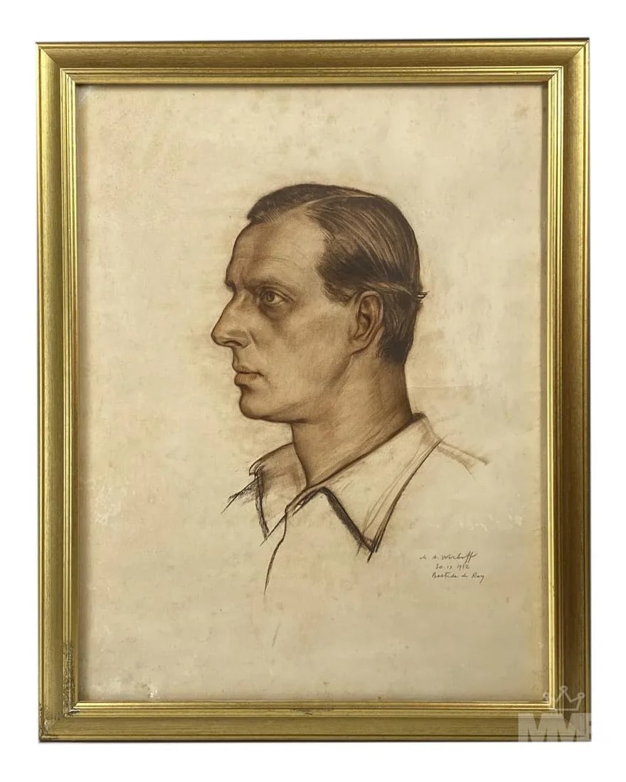 Pastel Portrait of Grand Duke Dmitrii Palovich Nephew of Tsar Nicholas II by Michael Werboff 1932 Ac - 6