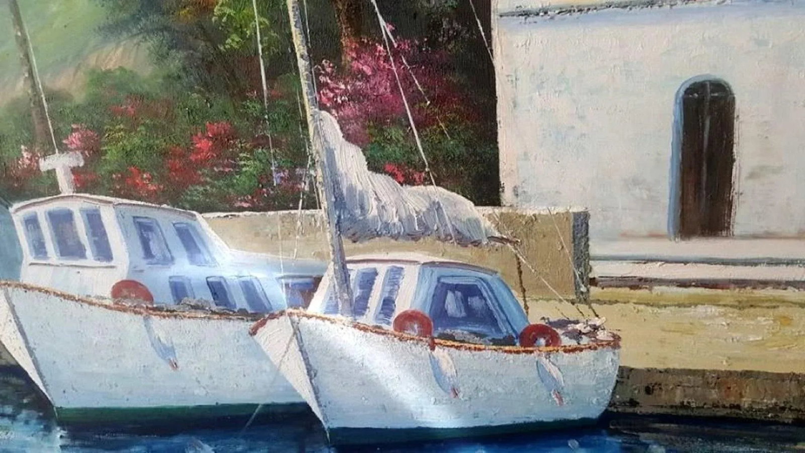 Late 20th Century Seaside Ocean Oil Painting on Canvas Signed by W. Chapman - 4