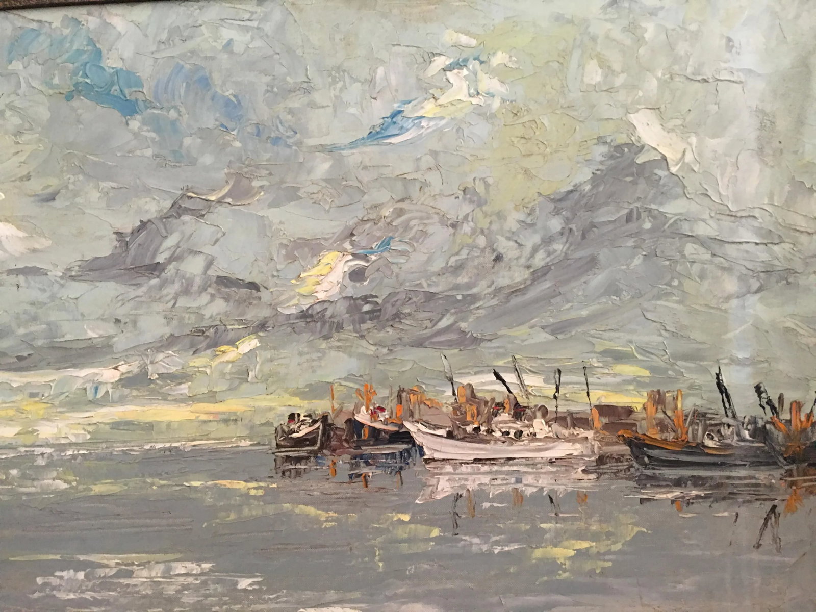 Vintage Impressionist Style Nautical Oil Painting Signed Sachse, Framed - 2