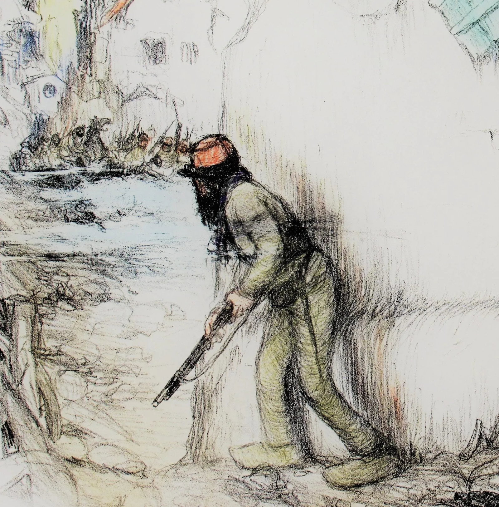 Abel Pann, War Scene - 3
