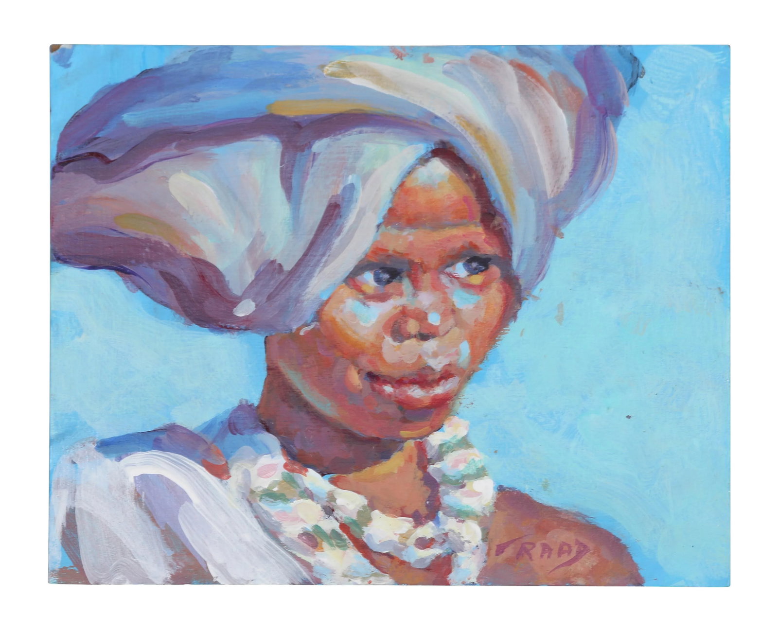 South African Woman Contemporary Original Expressionist Portrait Acrylic Painting by Lucelle Raad - 3