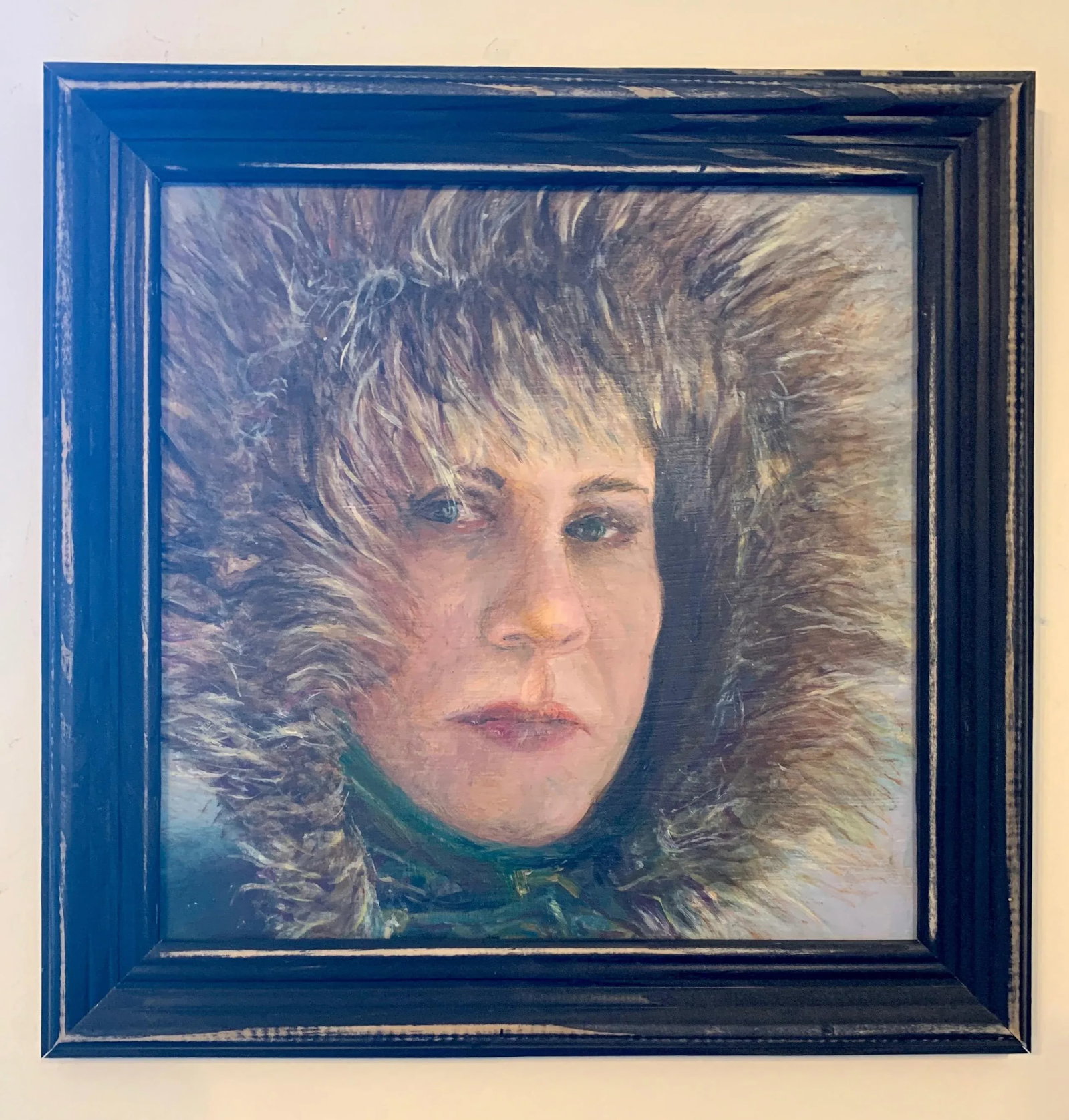 Portrait of an Women, Contemporary Oil Painting, Framed Arts, by Van Ness - 9