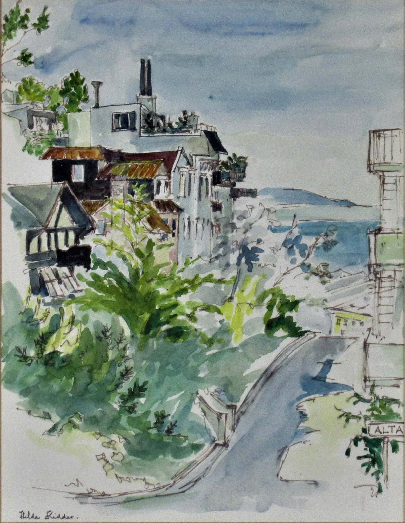 Hilda Kider, View of Angel Island from Tiburon, California II - 2