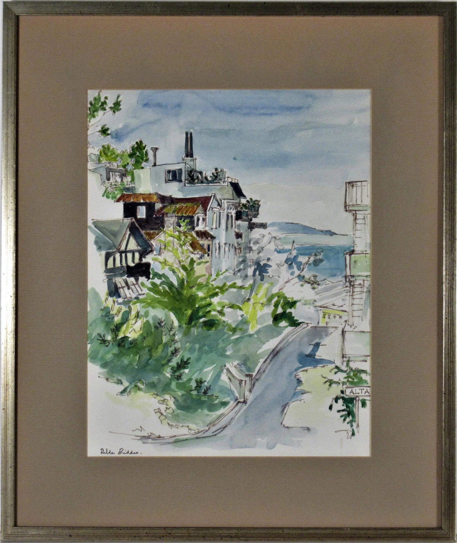 Hilda Kider, View of Angel Island from Tiburon, California II - 6