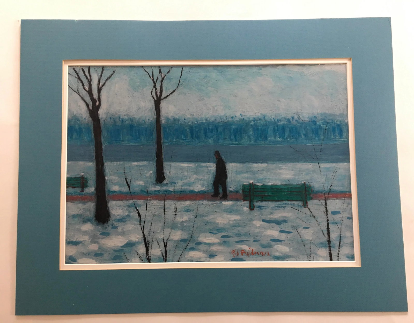 1930s Swiss Winter Landscape Oil Painting on Paper by Georges Froidevaux - 12