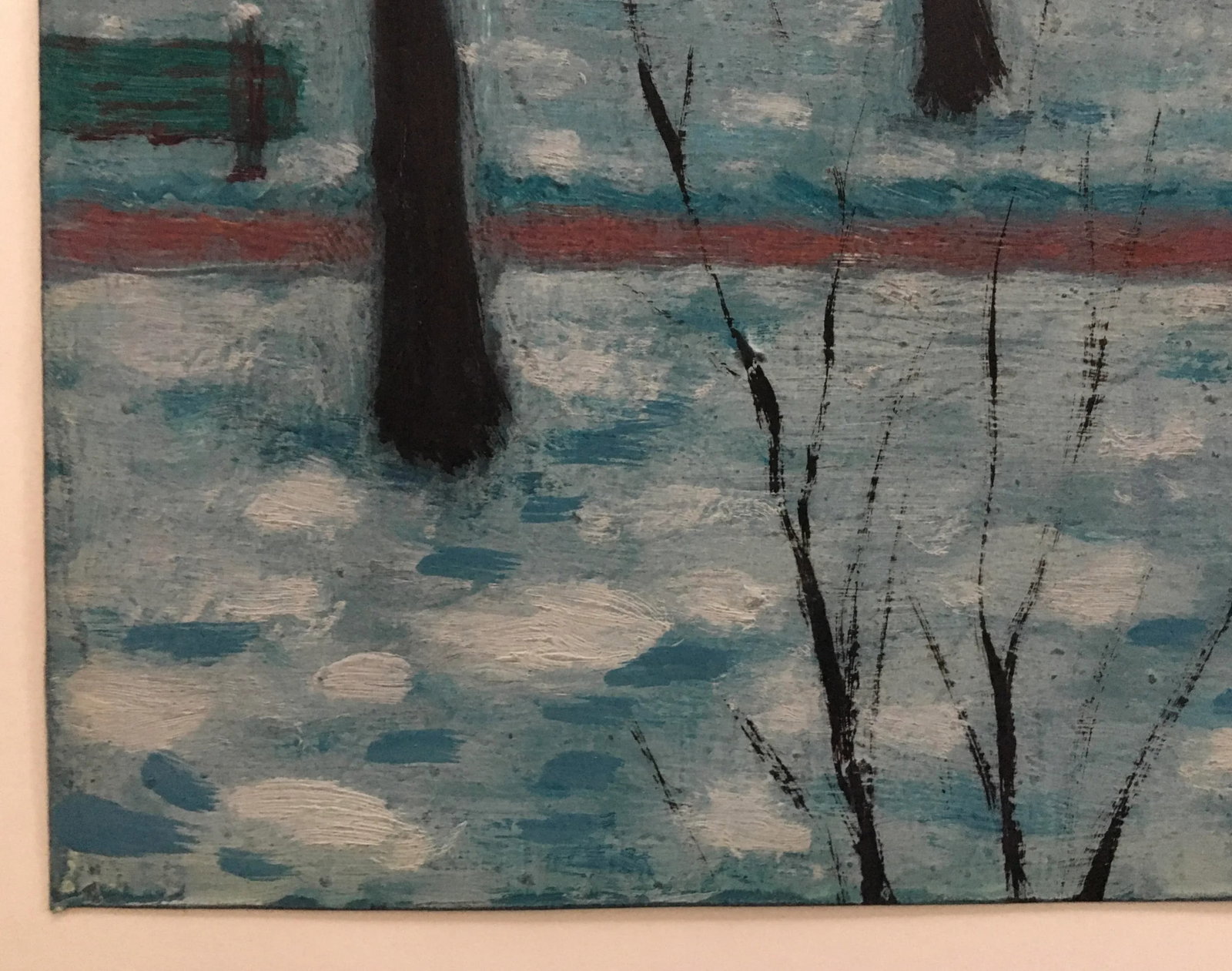 1930s Swiss Winter Landscape Oil Painting on Paper by Georges Froidevaux - 5