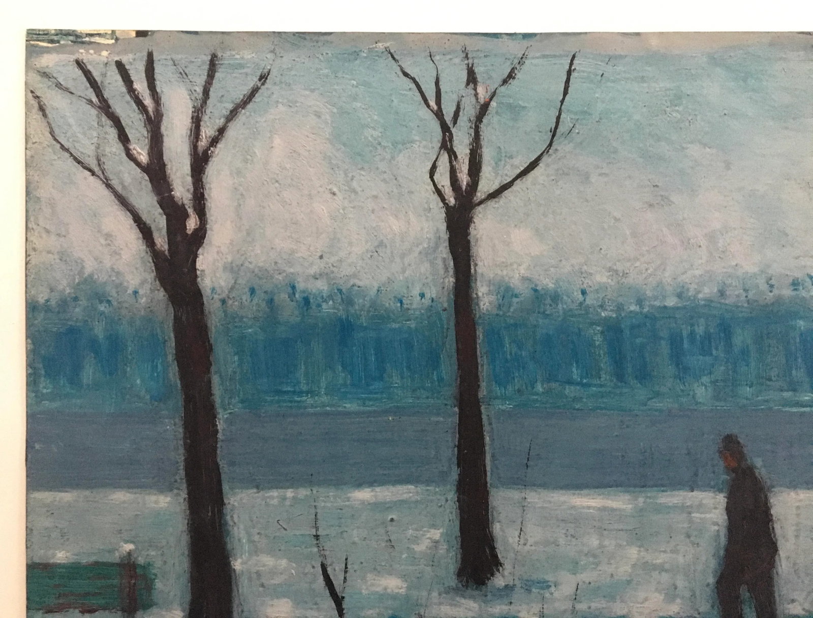 1930s Swiss Winter Landscape Oil Painting on Paper by Georges Froidevaux - 6