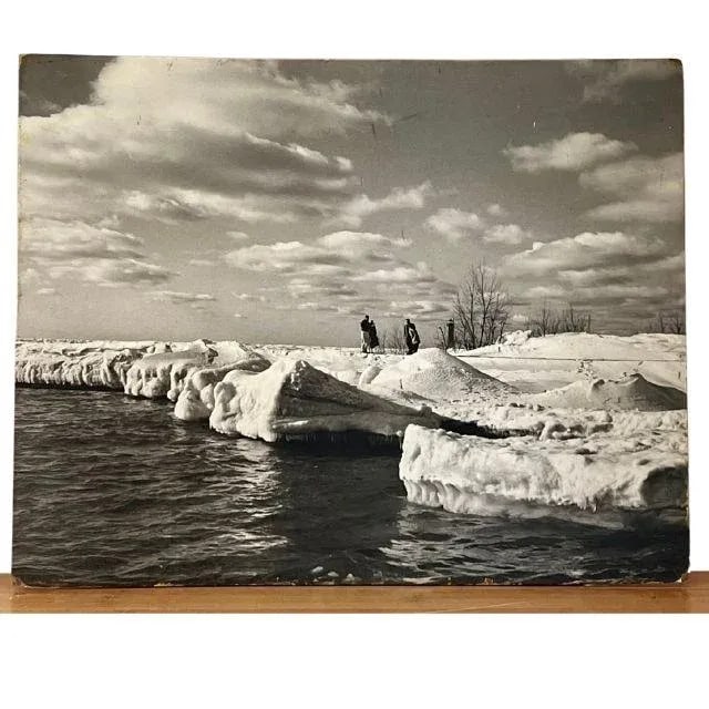 1950s Lake Michigan Large Black and White Mounted Photograph - 12