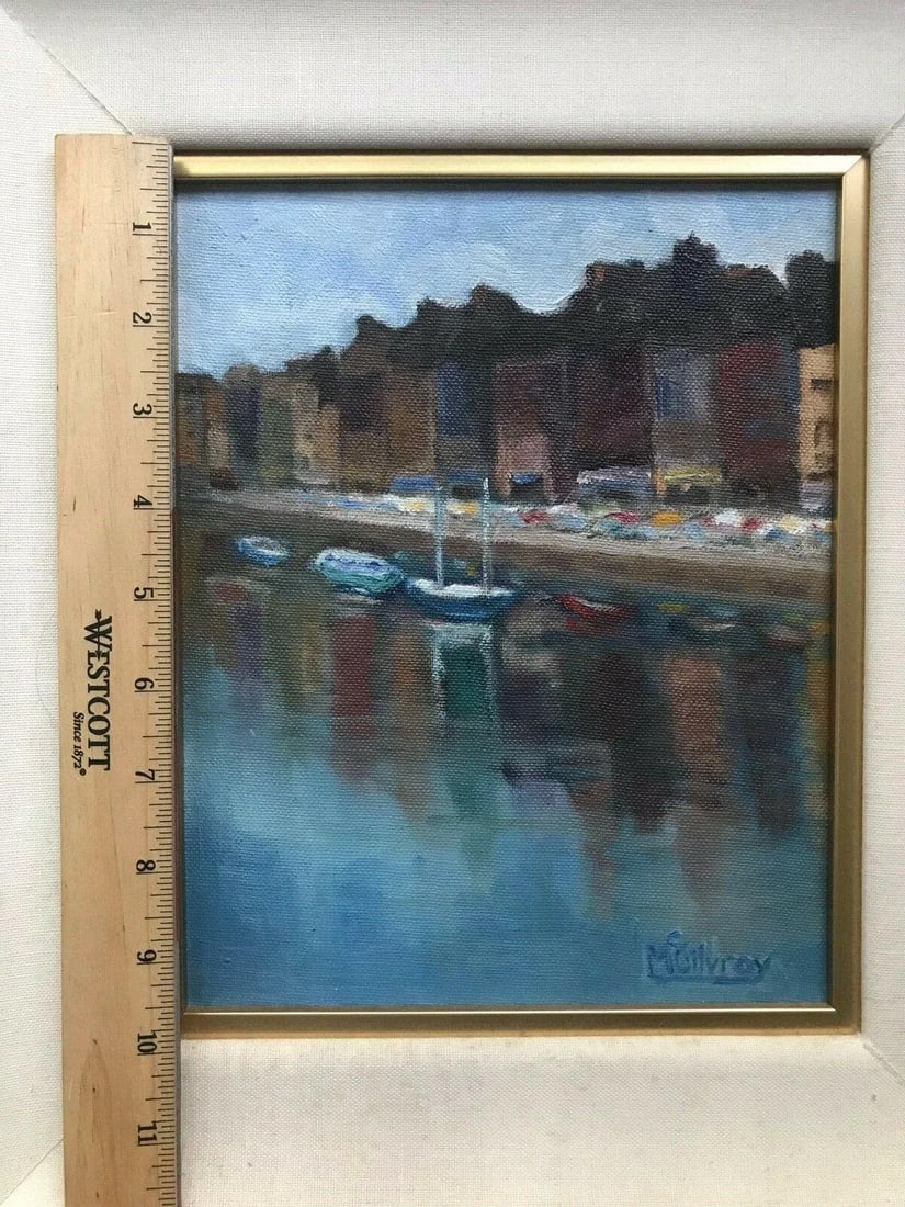 1970s Impressionist Style City Scene Oil Painting by McGilvray, Framed - 6