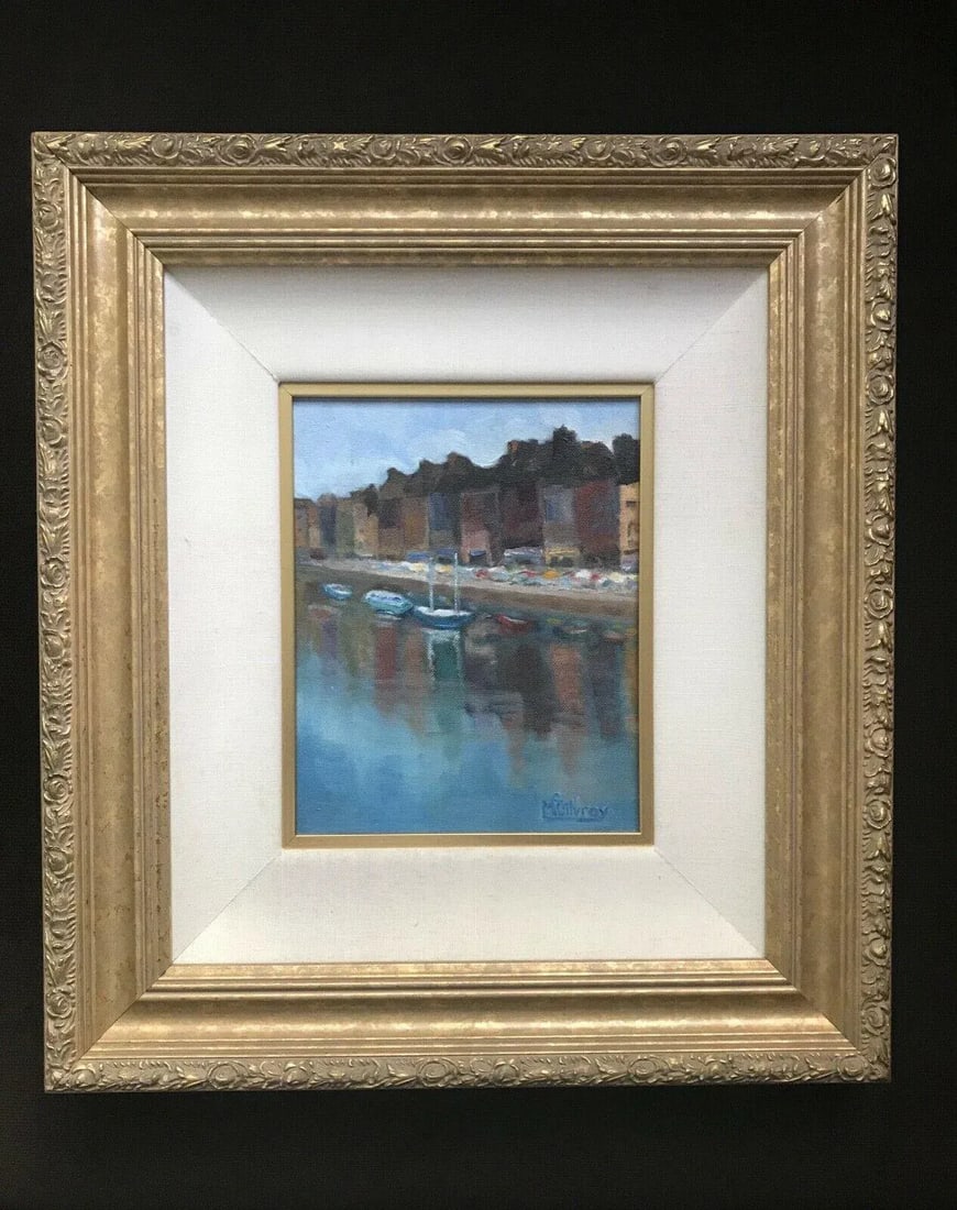 1970s Impressionist Style City Scene Oil Painting by McGilvray, Framed - 8