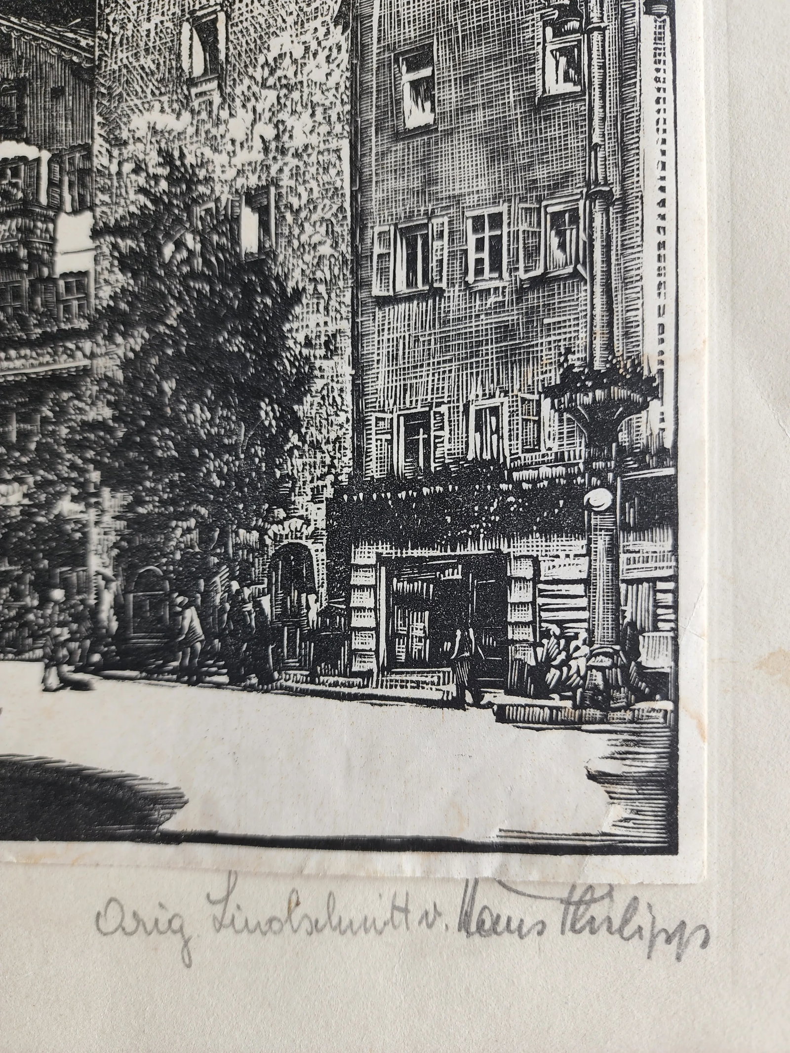 Mid 20th Century Set of 3 Linocut Prints depicting Scenes of Zell Am See Austria by Hans Philipp - 6