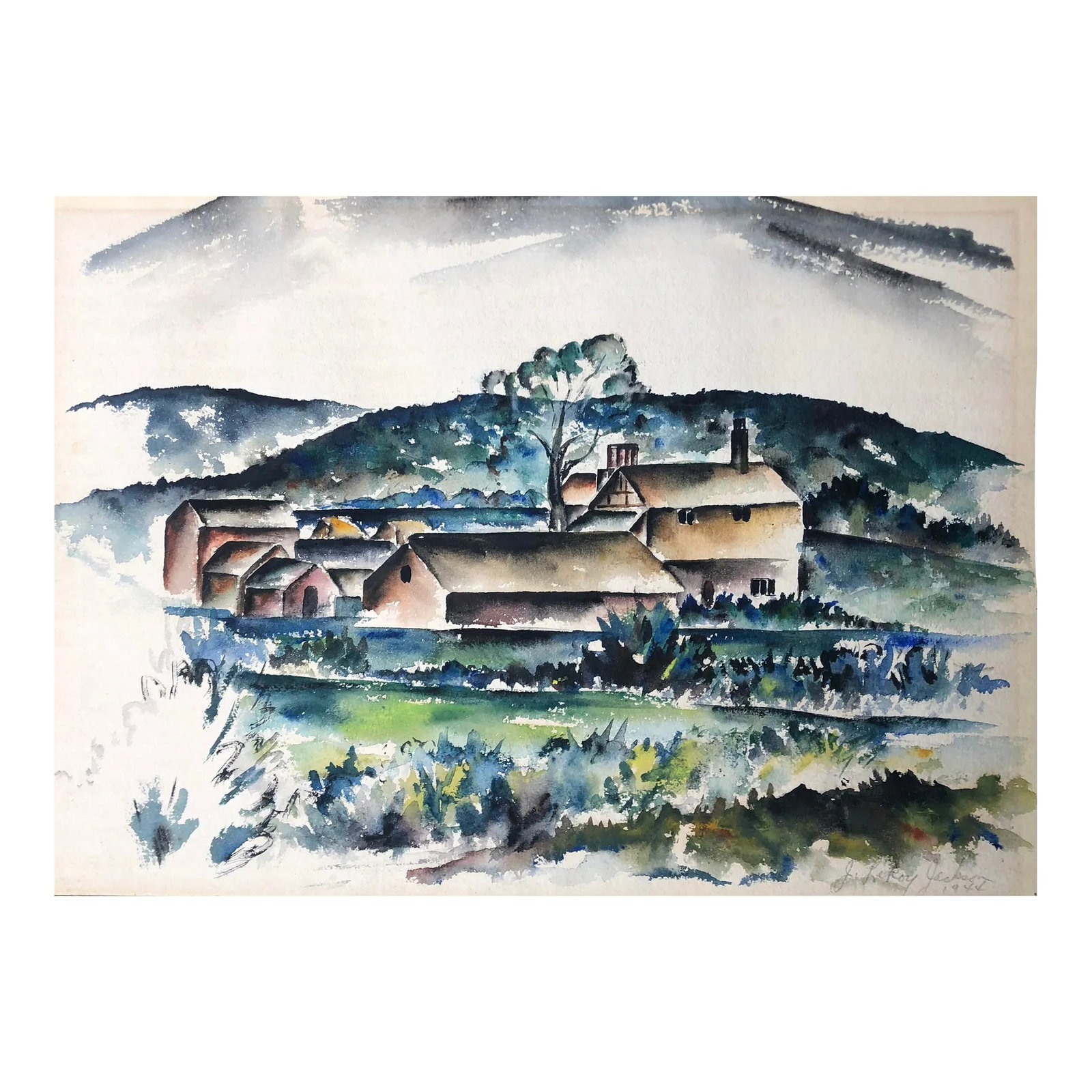 1944 John LeRoy Jackson Landscape Painting (1 of 3)