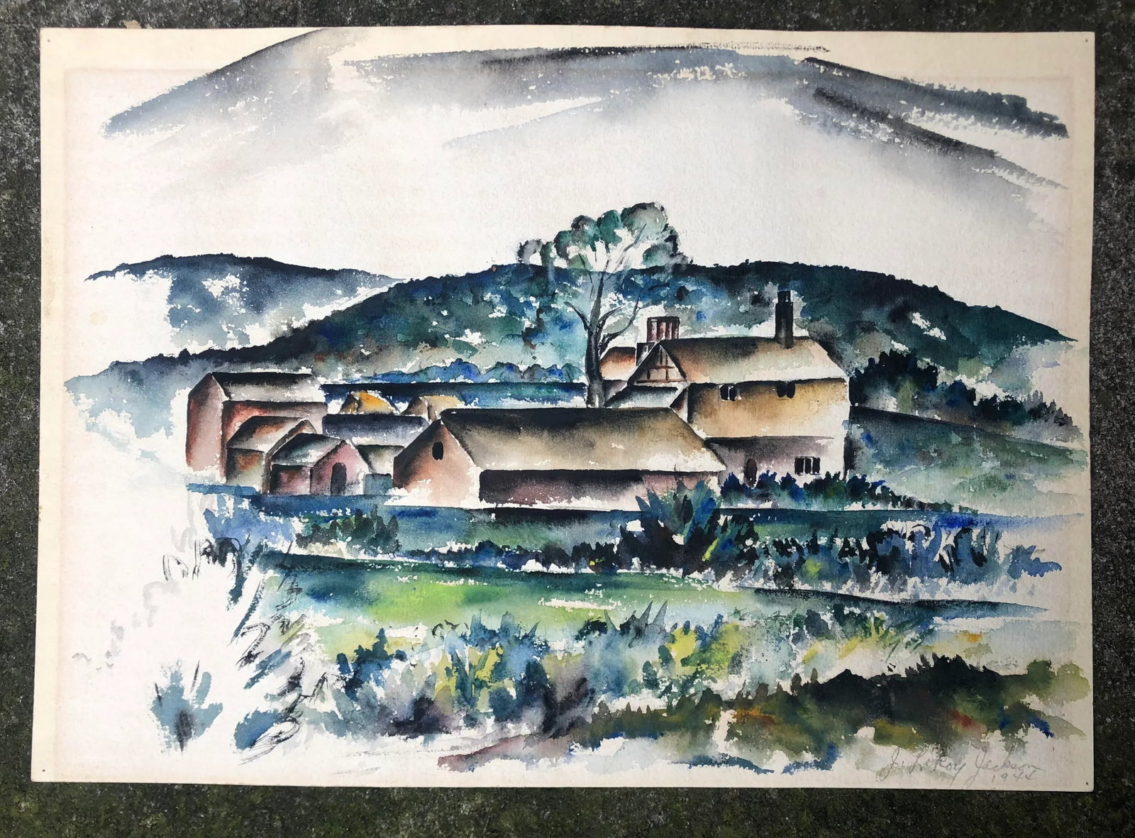 1944 John LeRoy Jackson Landscape Painting - 2