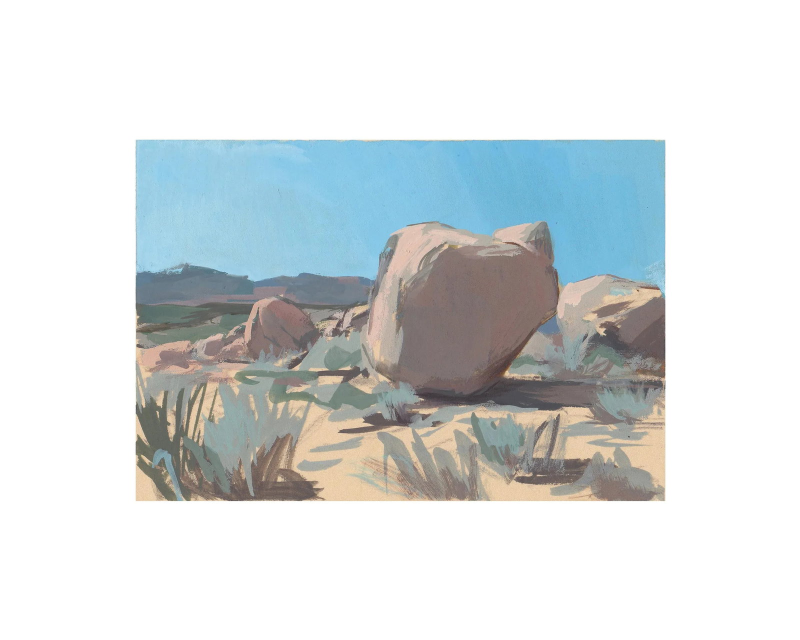 Joshua Tree Landscape Painting, Art Print by Michelle Farro - 3