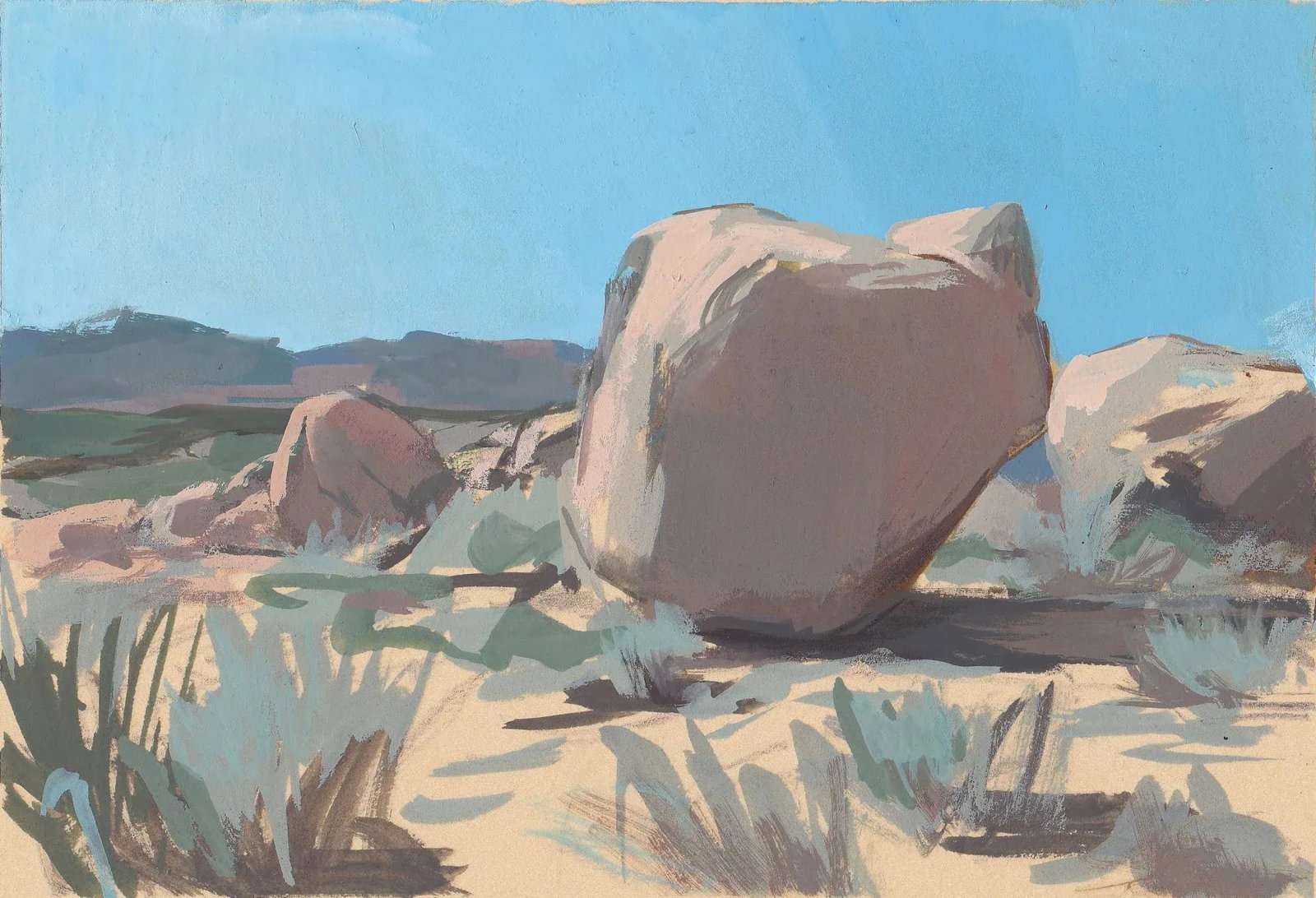 Joshua Tree Landscape Painting, Art Print by Michelle Farro - 4