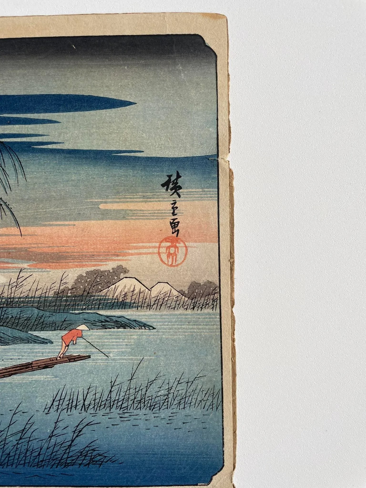 Early 19th Century Woodblock Print From Sixty-Nine Stations of Kisokaido Road Series by Utagawa Hiro - 3