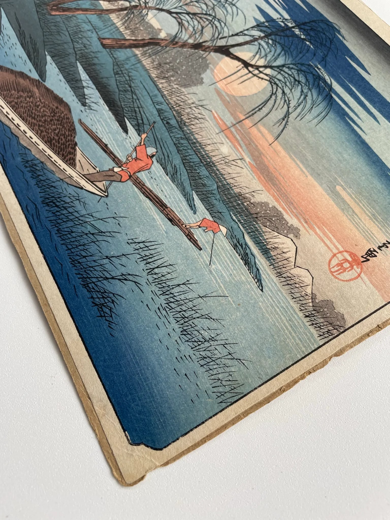 Early 19th Century Woodblock Print From Sixty-Nine Stations of Kisokaido Road Series by Utagawa Hiro - 4