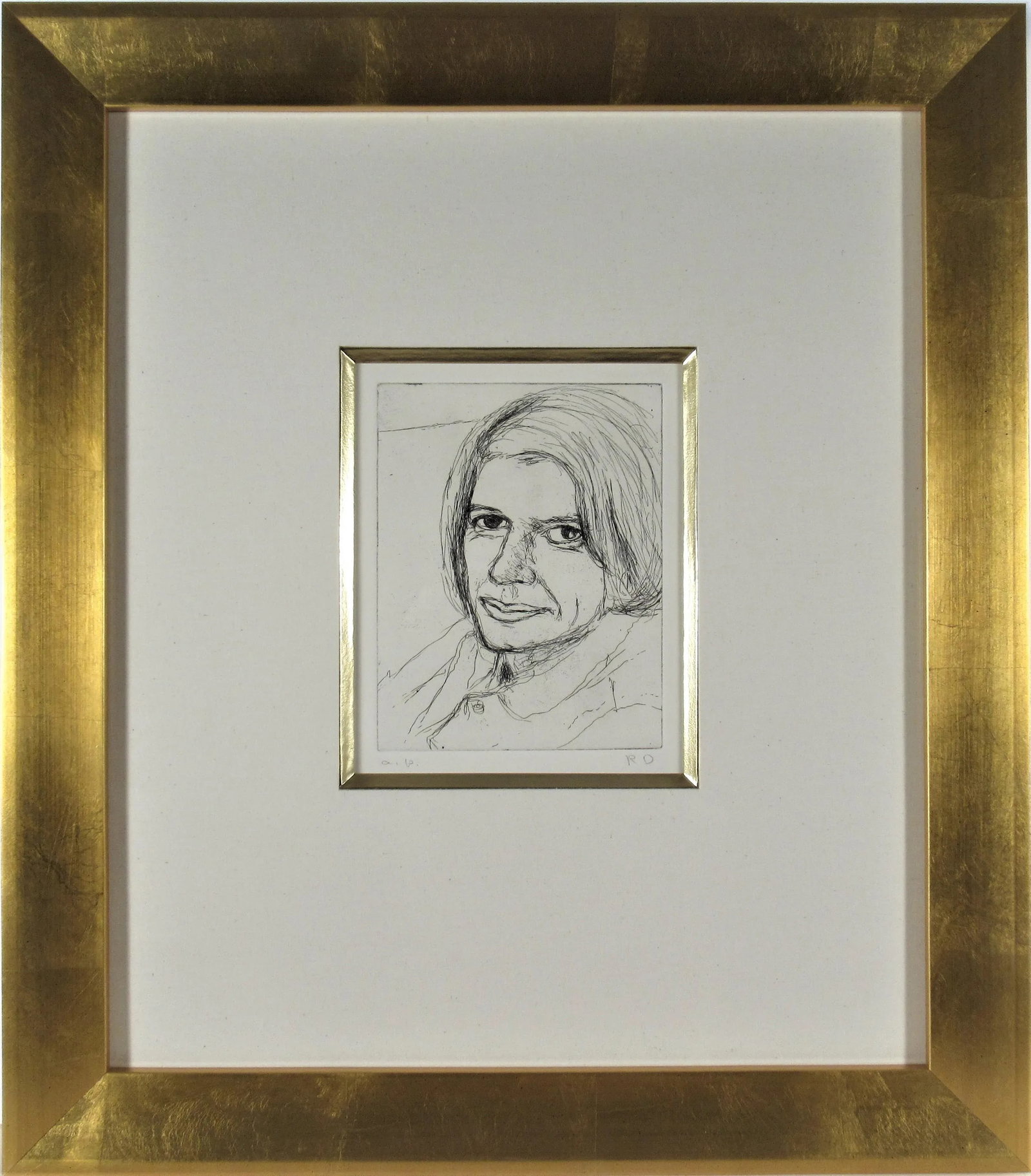 Richard Diebenkorn, "Portrait of Phyllis #22" from the suite "41 Etchings and Drypoints", 1965 - 7